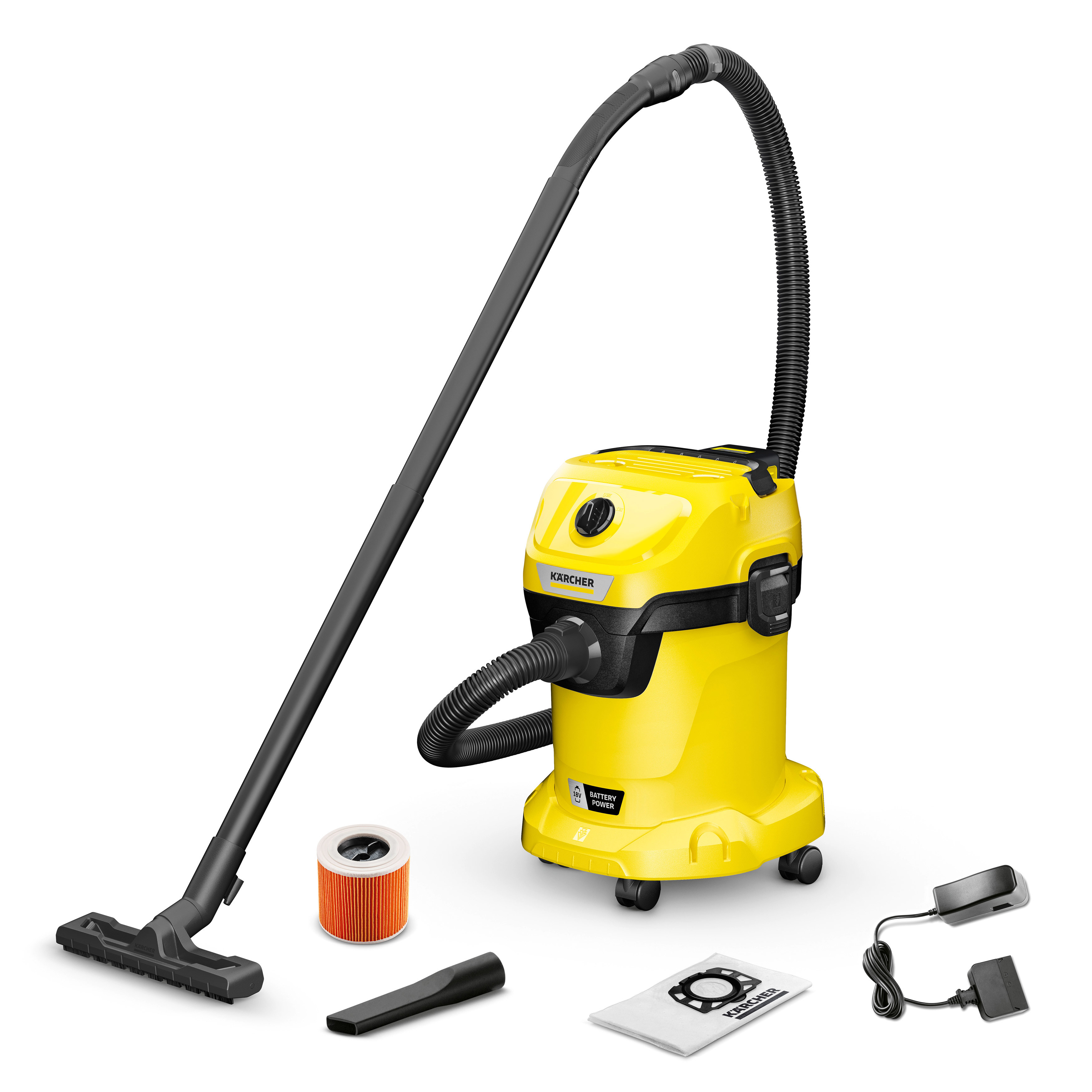 Изображение товара Пылесос хозяйственный Karcher WD 2-18 Battery Set арт 1.628-501.0