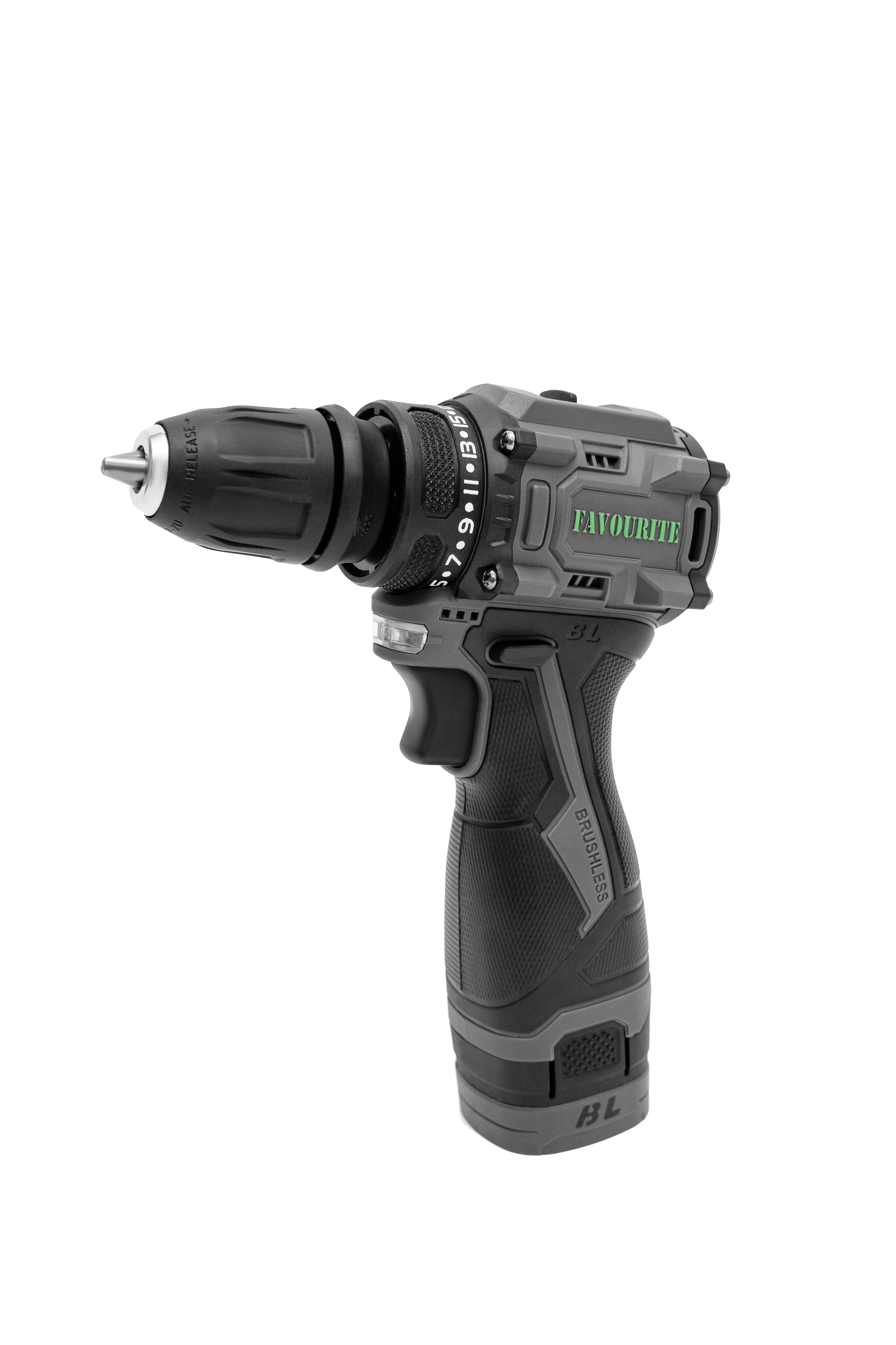 Изображение товара Дрель-шуруповерт аккумуляторная бесщеточная Favourite DC 1620 Prof 552201220, 16.8 В Li-Ion 2x2 Ач