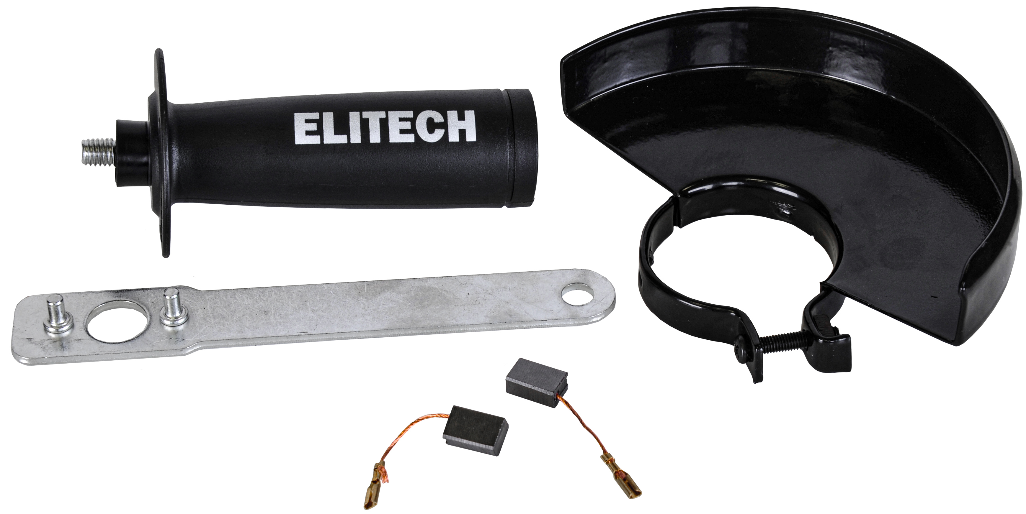 Изображение товара Угловая шлифмашина Elitech ДМ МШУ 101Э 1000 Вт 125 мм с защитой и регулировкой скорости