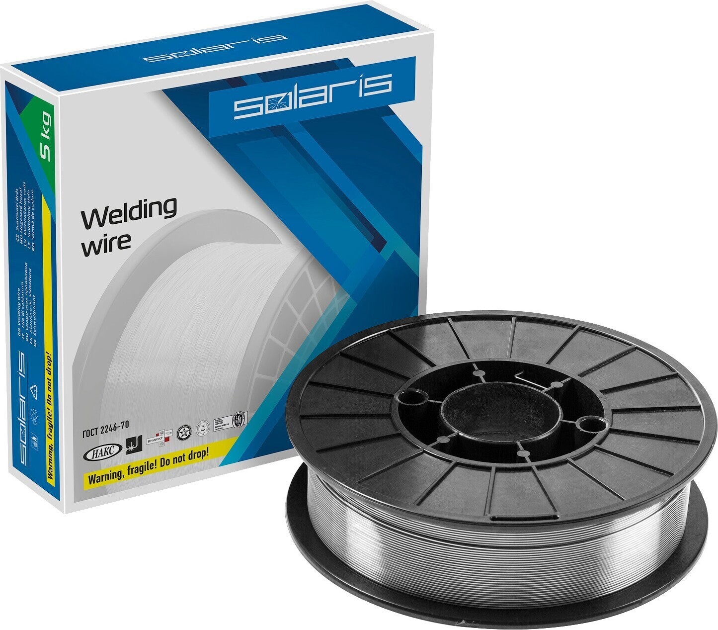 Изображение товара Проволока сварочная Solaris WM-E71TGS-08050 0.8 мм 5000 г