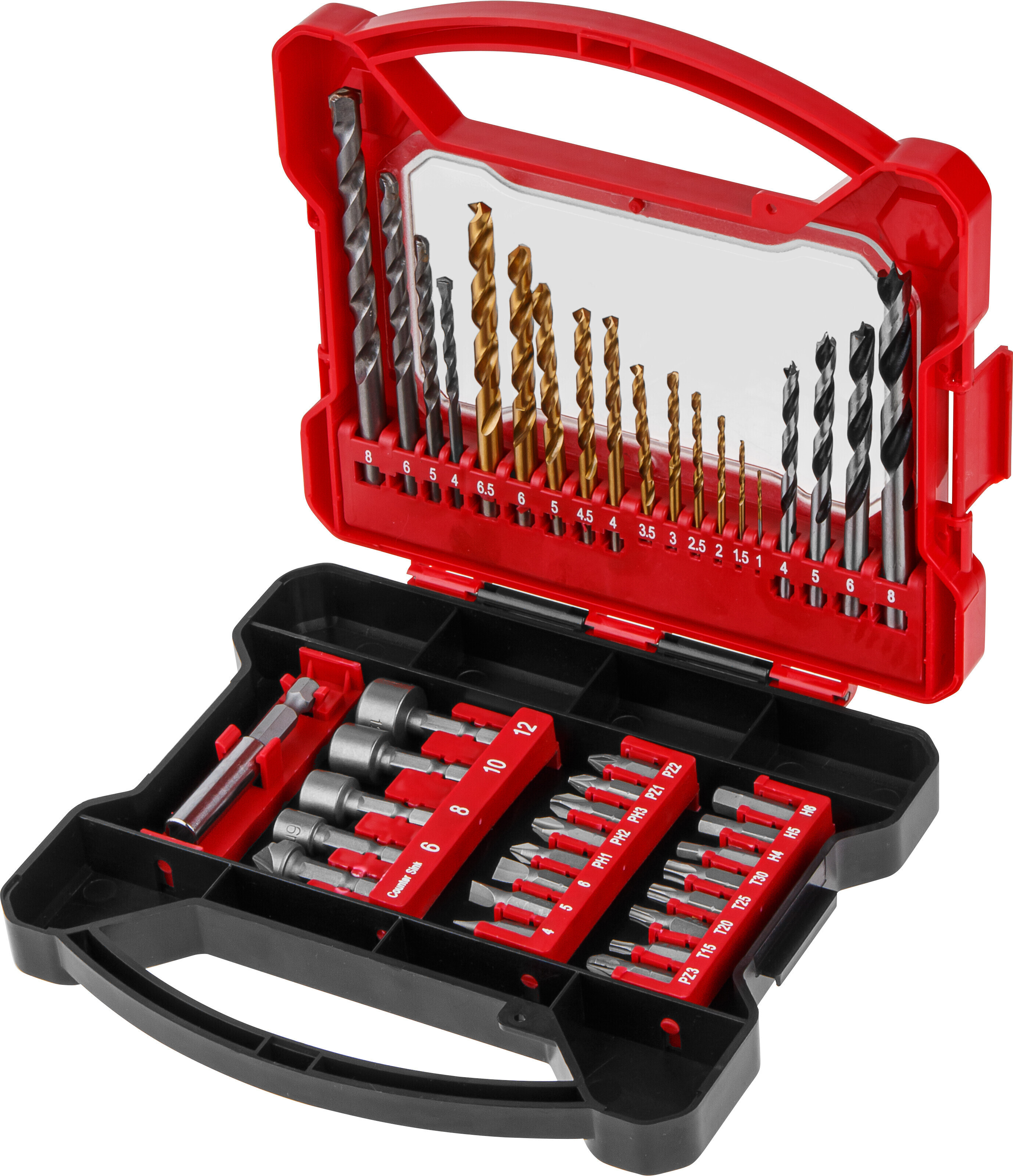 Изображение товара Набор сверл и бит Wortex CDS 41 41 предметов в кейсе качественный инструмент