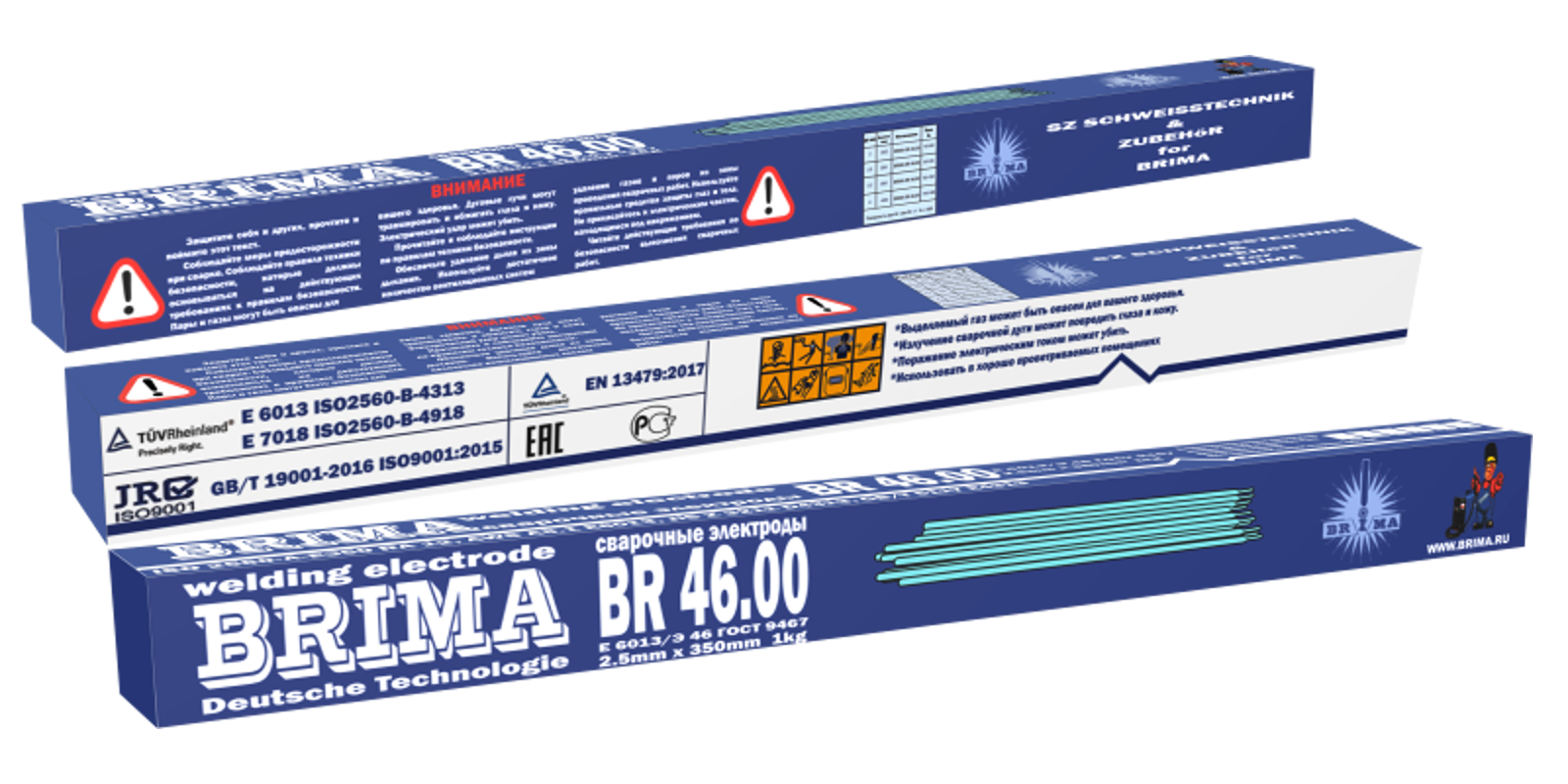 Изображение товара Электрод сварочный BRIMA BR 46.01 2.5 мм рутил-целлюлозный 1 кг Изображение товара Электрод сварочный BRIMA BR 46.01 2.5 мм рутил-целлюлозный 1 кг