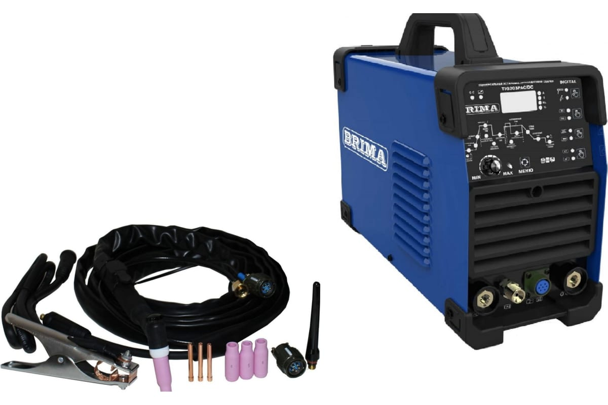 Изображение товара Сварочный инвертор аргонодуговой Brima TIG-203P 200A с цифровым управлением