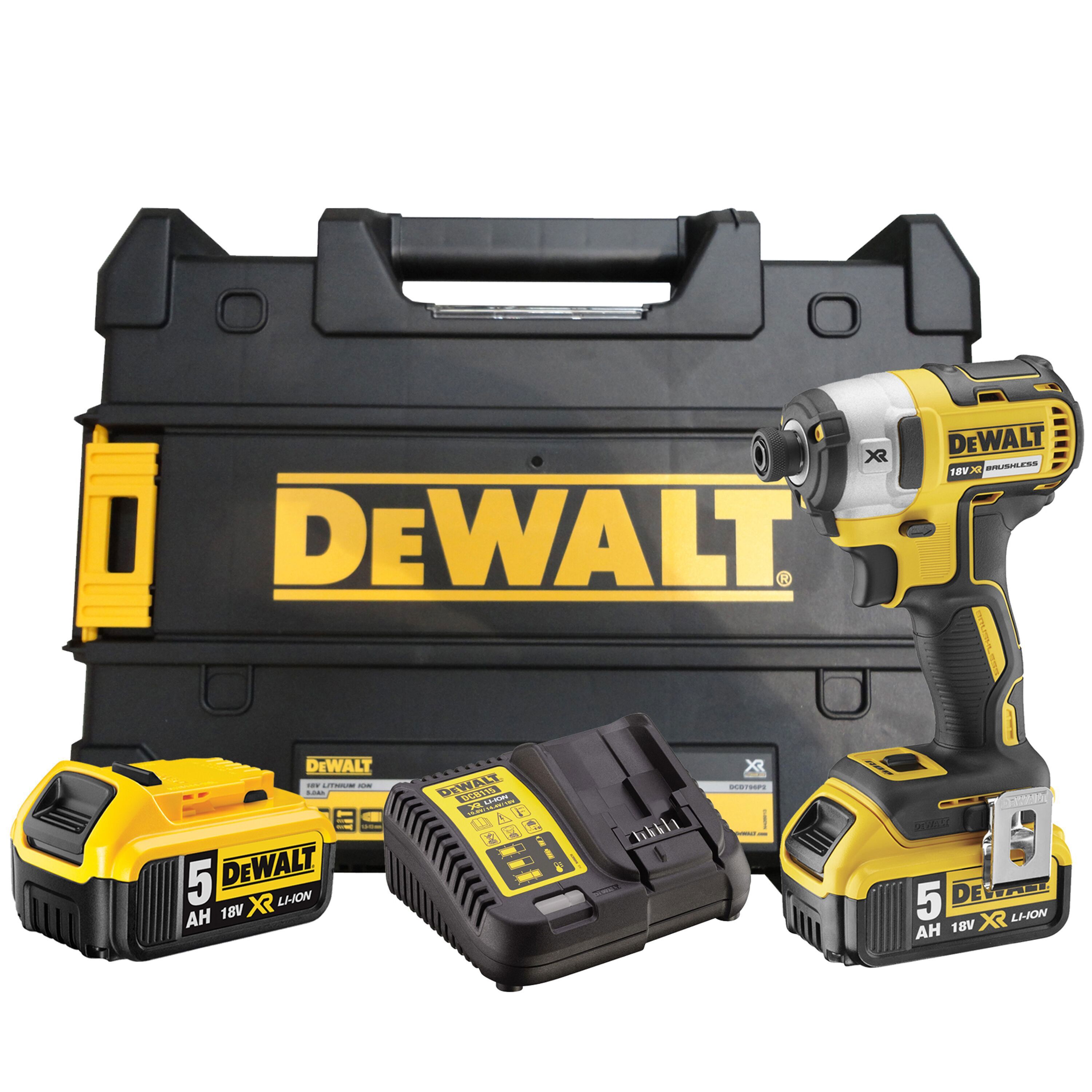 Изображение товара Шуруповерт аккумуляторный бесщеточный Dewalt DCF887P2-QW, 18 В Li-Ion 2x5 Ач