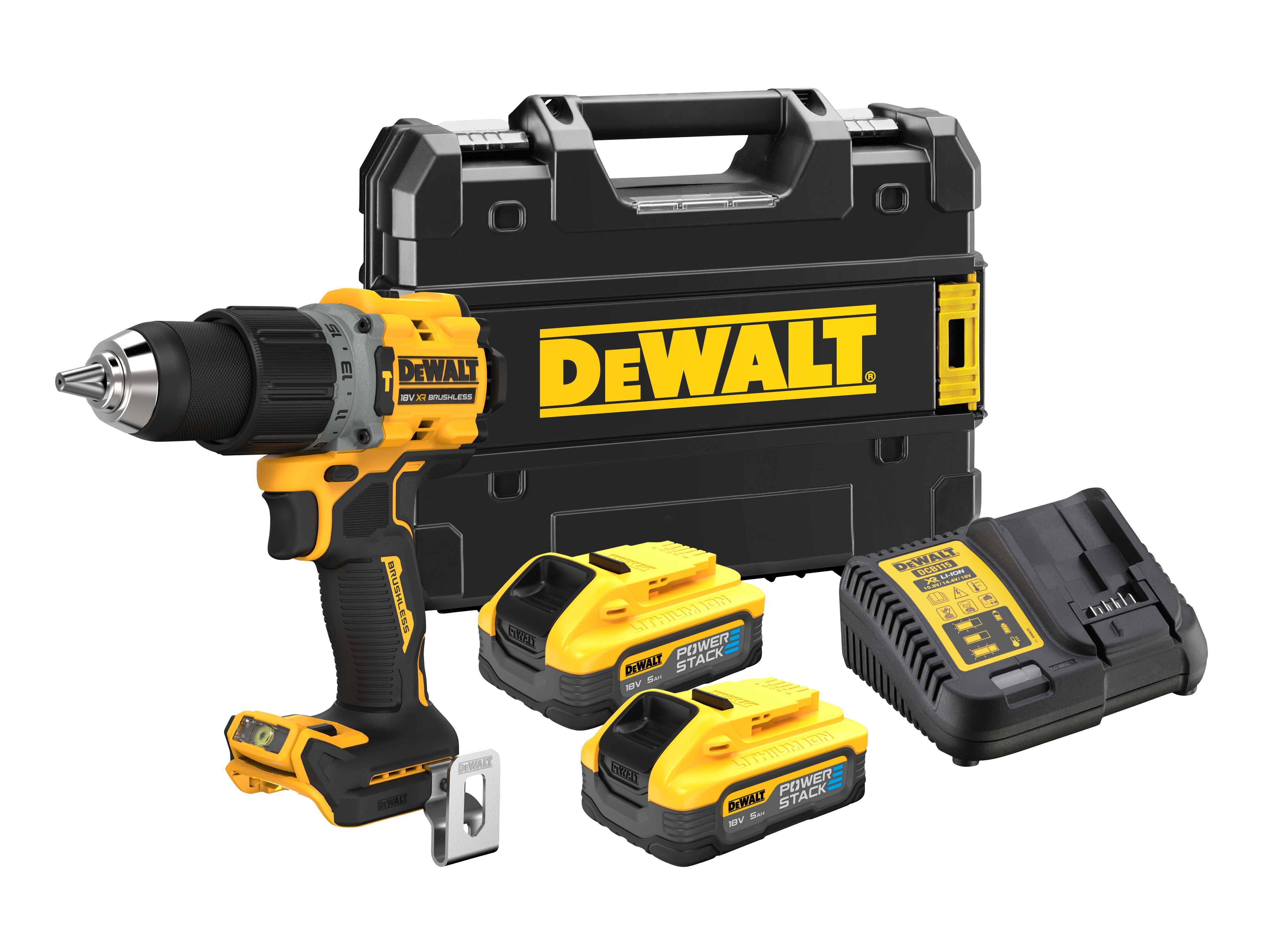 Изображение товара Аккумуляторная дрель-шуруповерт Dewalt DCD805H2T 18 В Li-Ion 2х5 Ач профессиональная