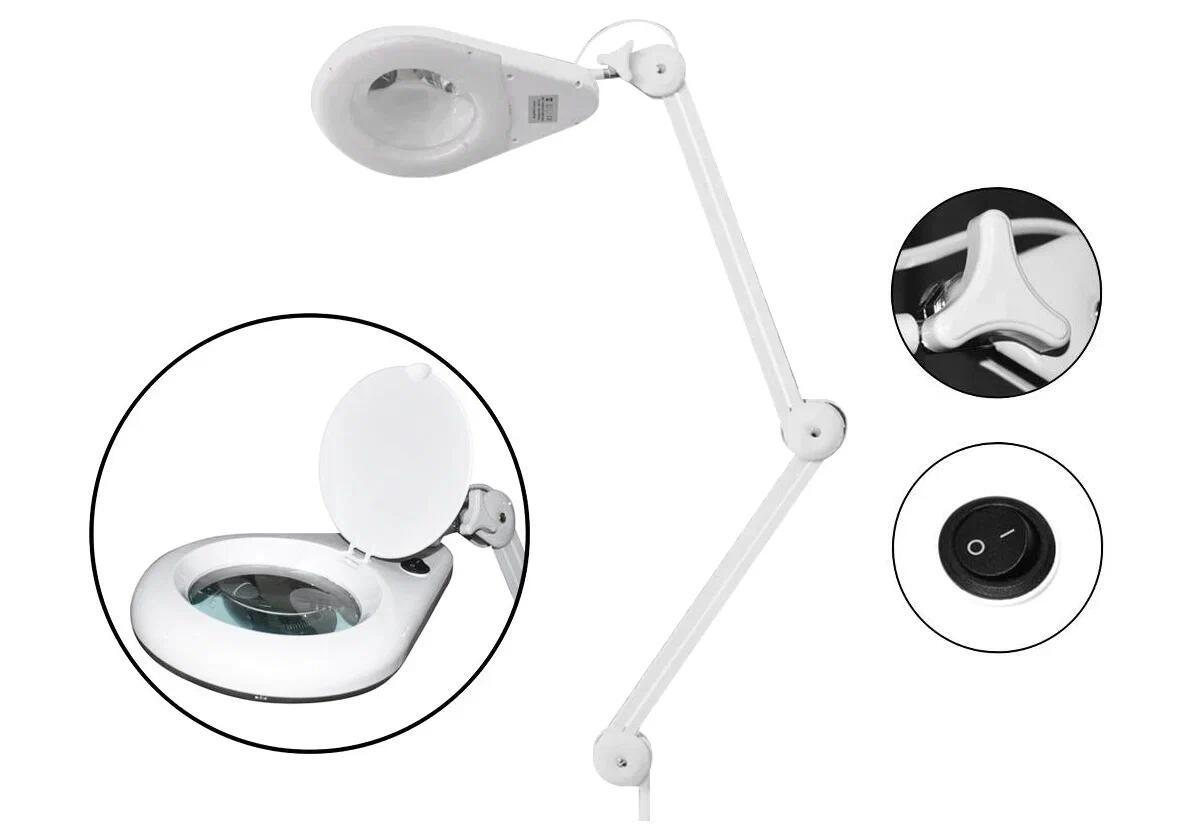 Изображение товара Настольная лупа KITOKI 20701L с подсветкой 8x диаметр 13 см струбцина