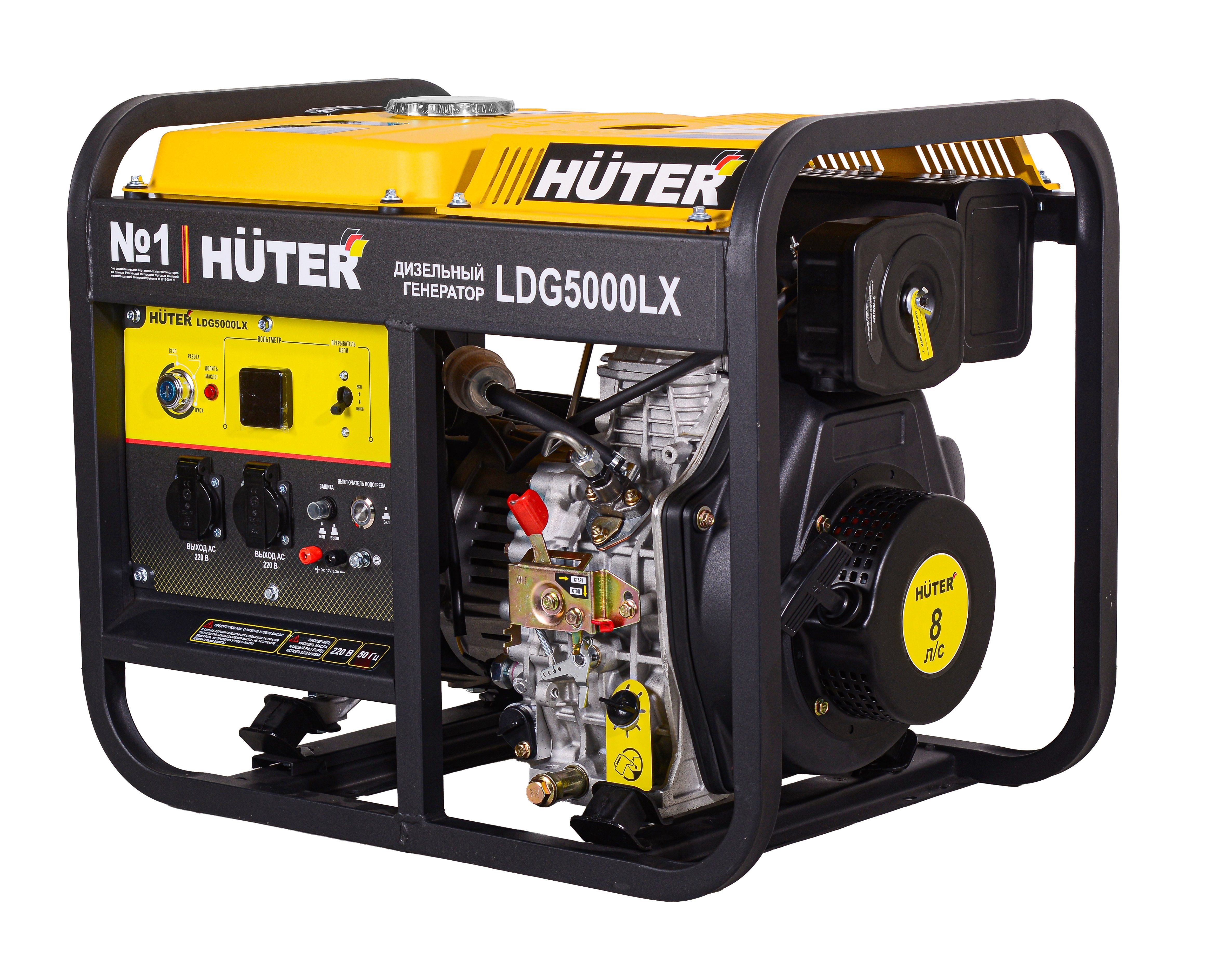 Изображение товара Дизельный генератор Huter LDG 5000LX 3.3 кВт с электростартером