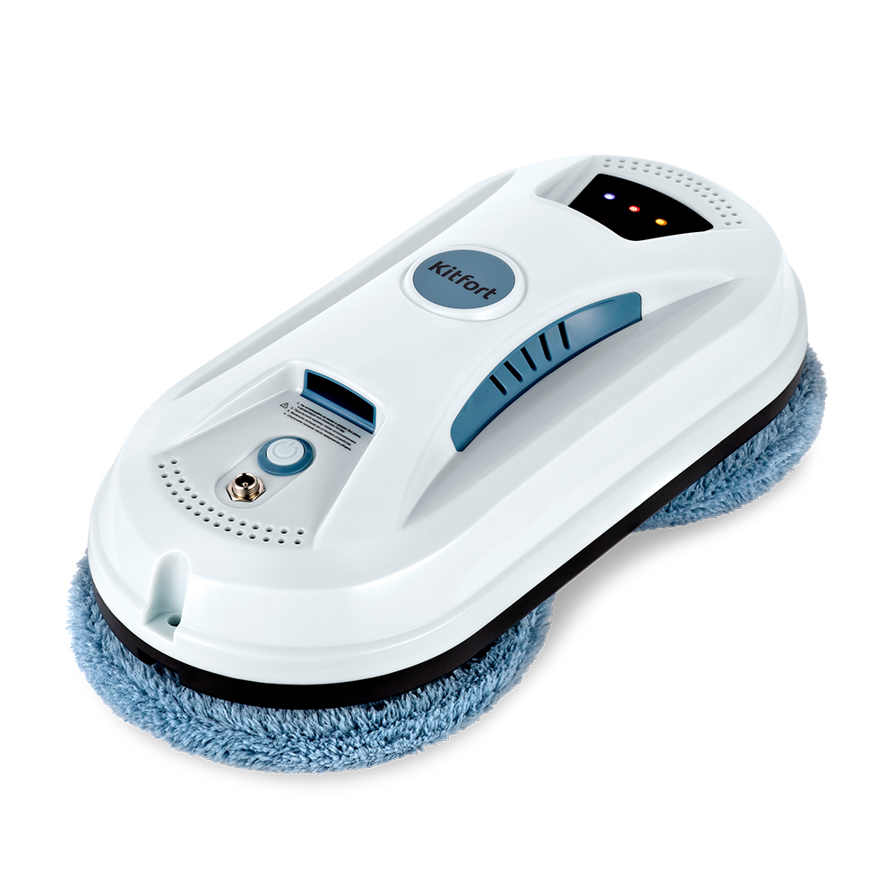 Изображение товара Автоматический робот-мойщик окон Kitfort Кт-5187 80 Вт с пультом и страховочным тросом