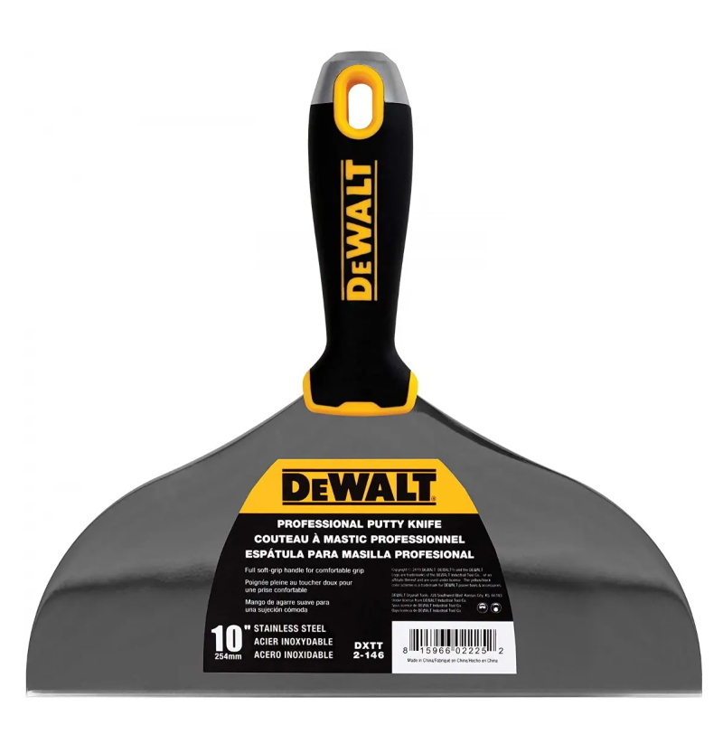 Изображение товара Малярный шпатель DeWalt 254 мм из нержавеющей стали для профессионалов
