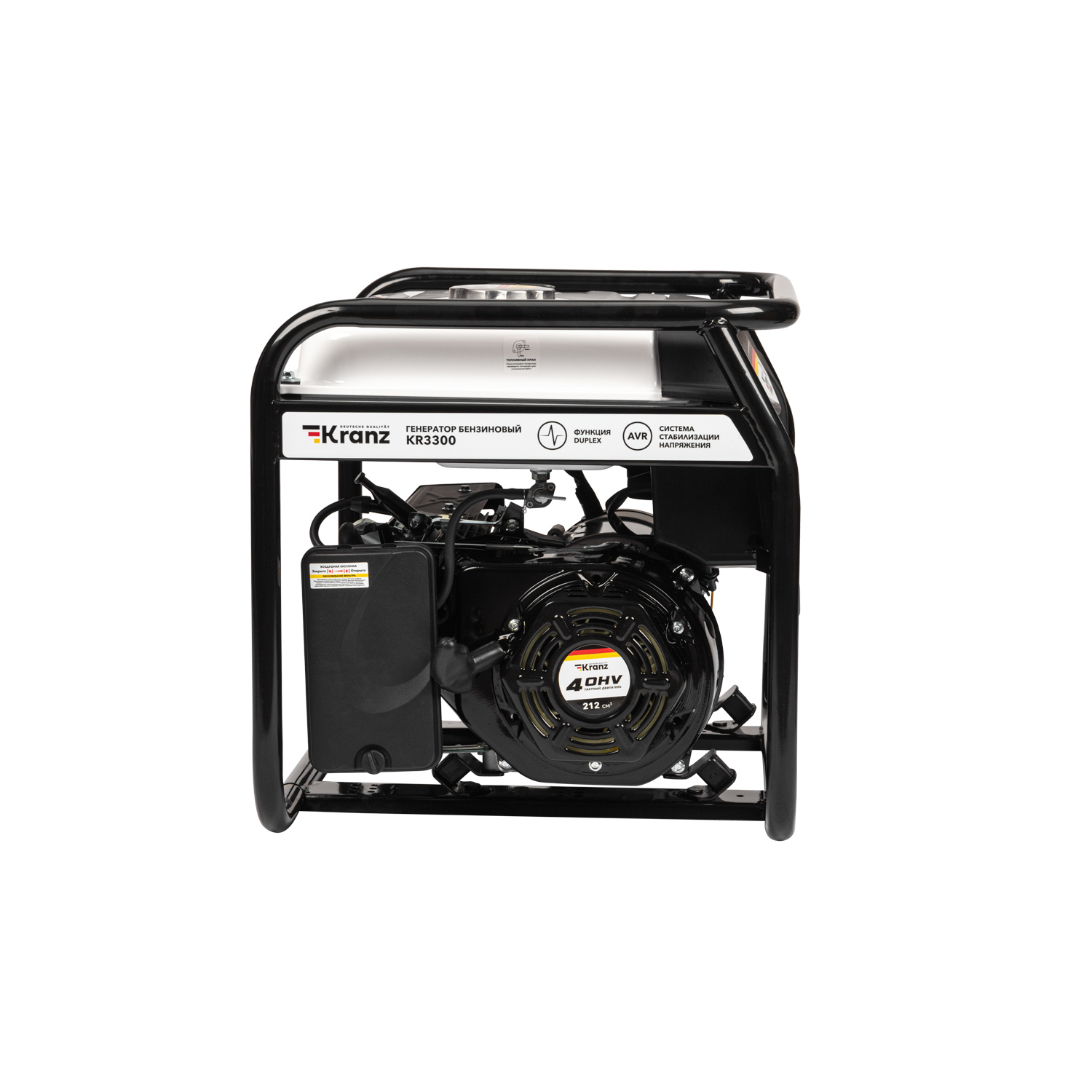 Изображение товара Генератор бензиновый Kranz KR3300 3.3 кВт с дисплеем и системой AVR