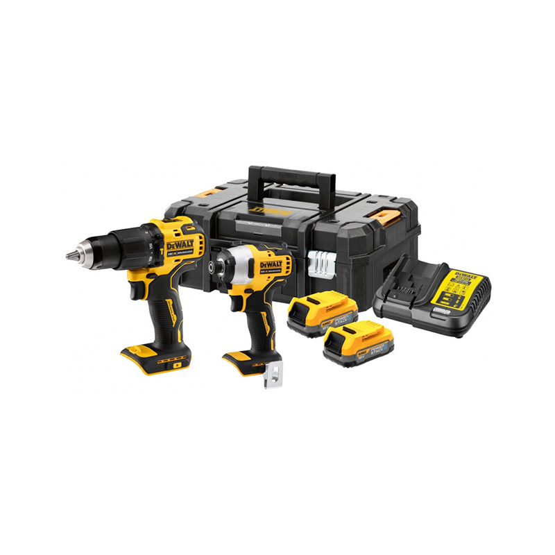 Изображение товара Набор аккумуляторных инструментов Dewalt DCK2062E2T-QW 18 В ударная дрель и винтоверт
