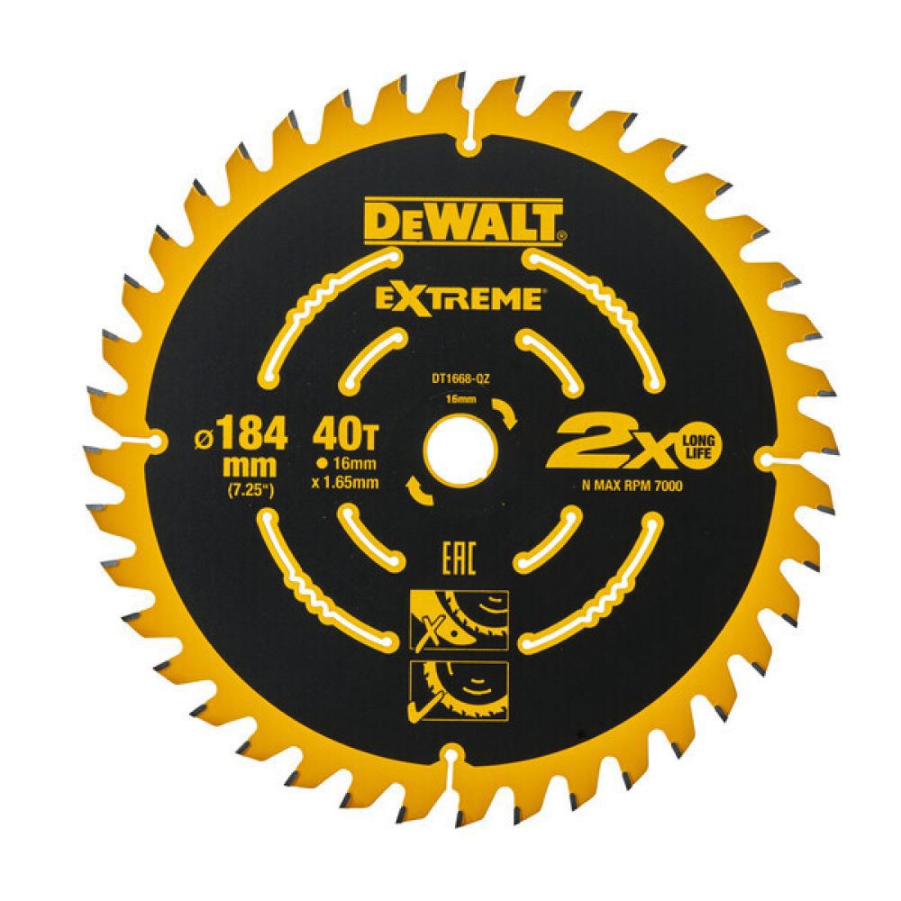 Изображение товара Диск пильный по дереву Dewalt DT1668-QZ 40T 184x16x1.7 мм