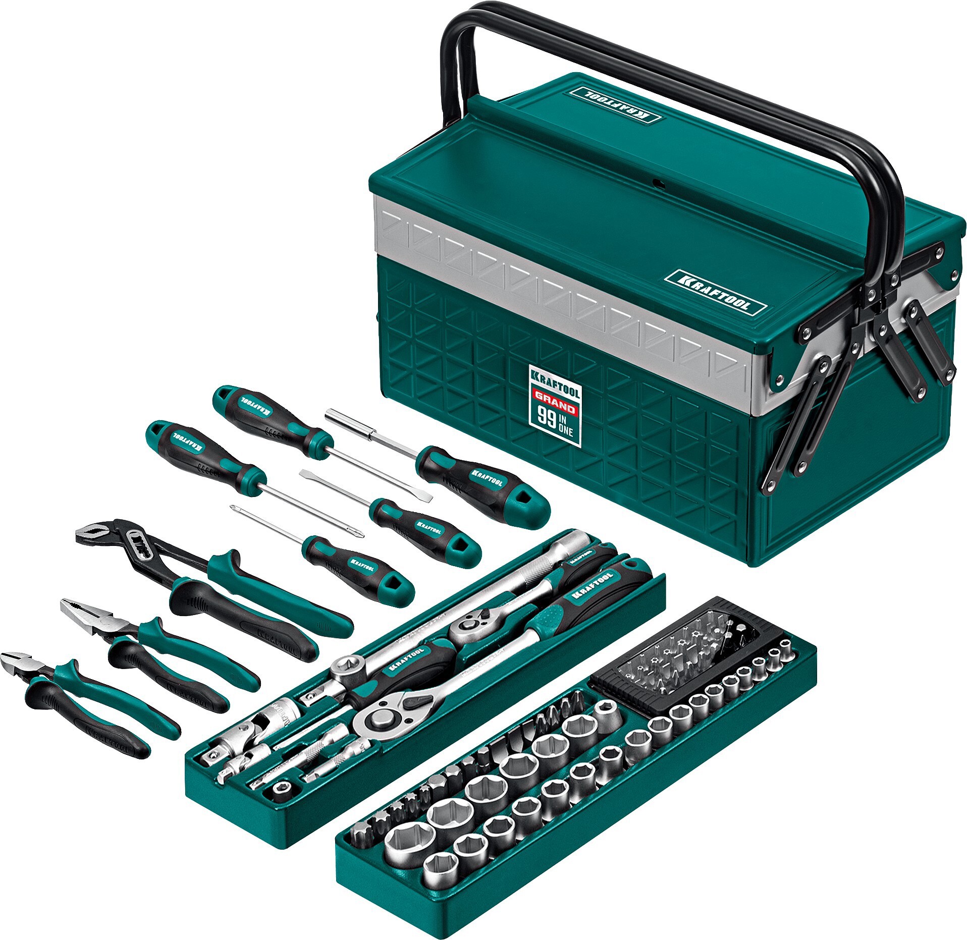 Изображение товара Набор инструментов Kraftool 27978-H99 99 шт профессиональный с кейсом