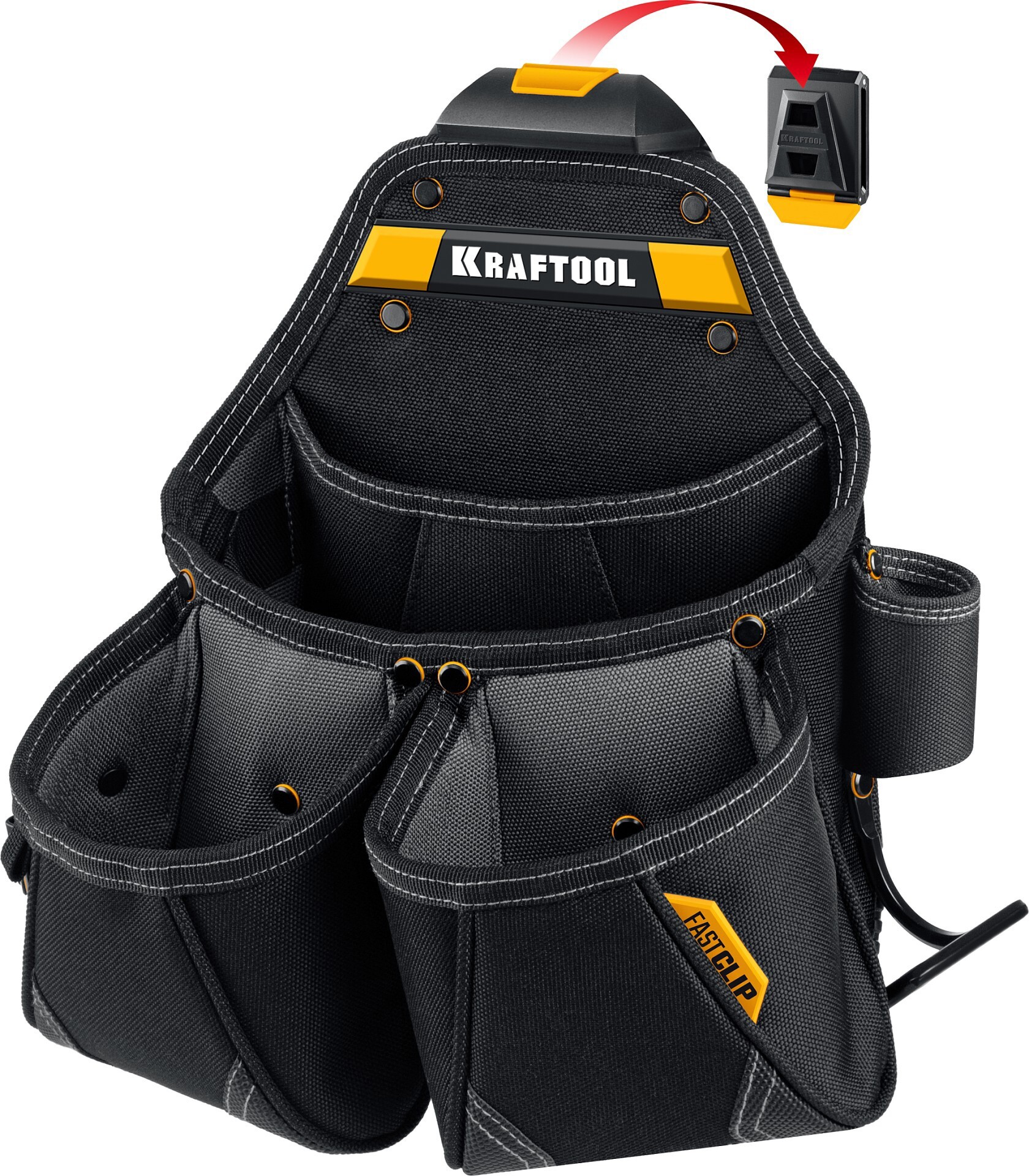 Изображение товара Поясная сумка для инструментов Kraftool KP-15 51x42x18 мм профессиональная