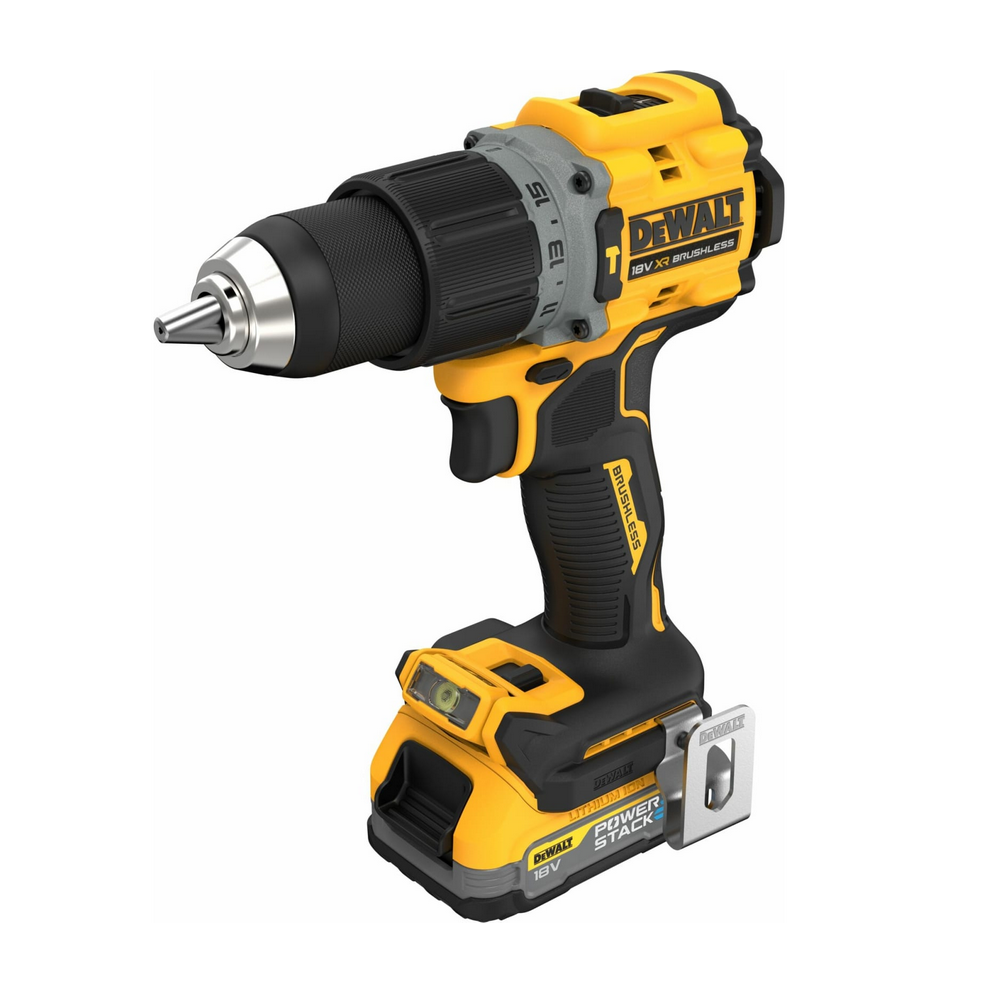 Изображение товара Дрель-шуруповерт ударная аккумуляторная бесщеточная Dewalt DCD805E2T-QW, 18 В Li-Ion 2x1.7 Ач