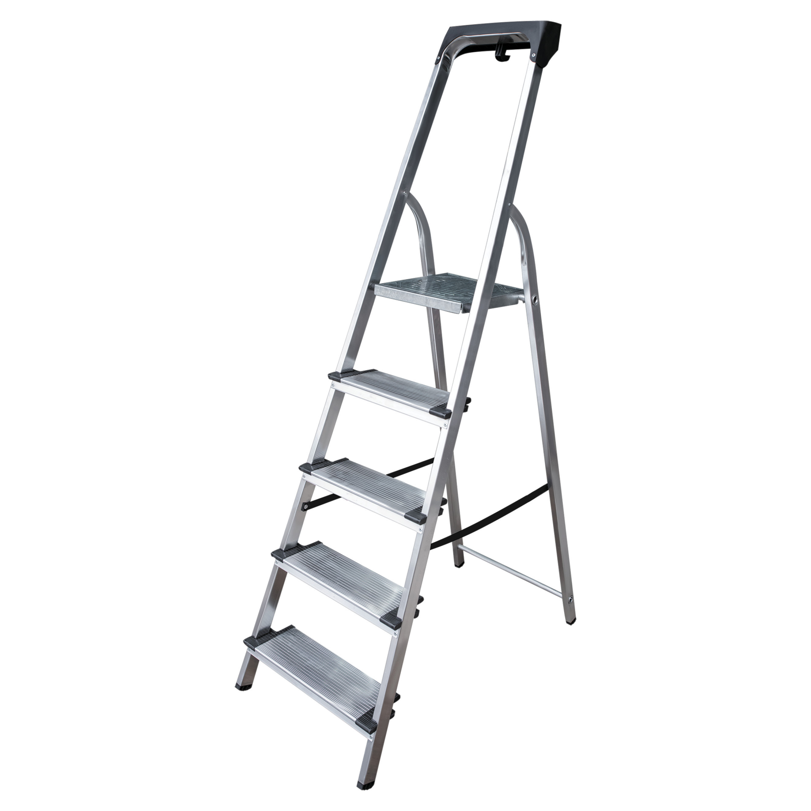 Изображение товара Стремянка алюминиевая Новая Высота NV 1118 5 ступеней, максимальная нагрузка 150 кг