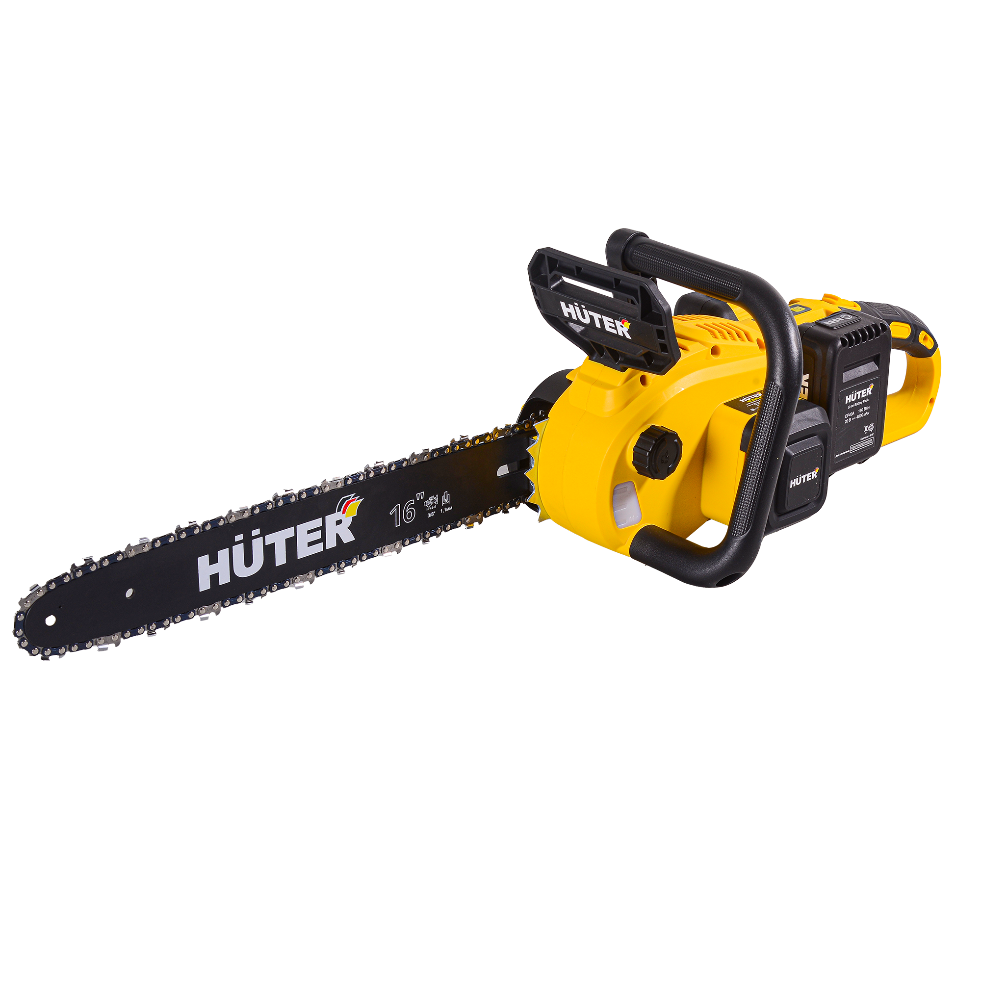 Изображение товара Аккумуляторная цепная пила Huter ELS-40-4li 40 В 40 см 2x4 Ач в комплекте