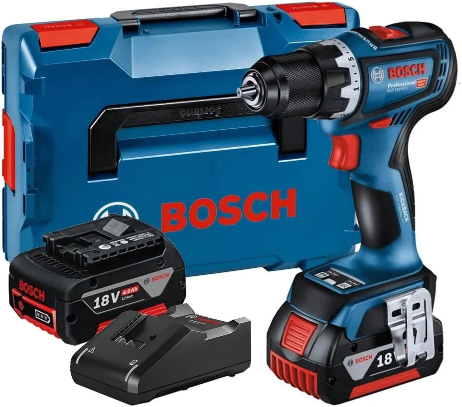 Изображение товара Дрель-шуруповерт аккумуляторная Bosch Professional GSR 18V-90 C 06019K6006, 18 В Li-Ion 2x5 Ач