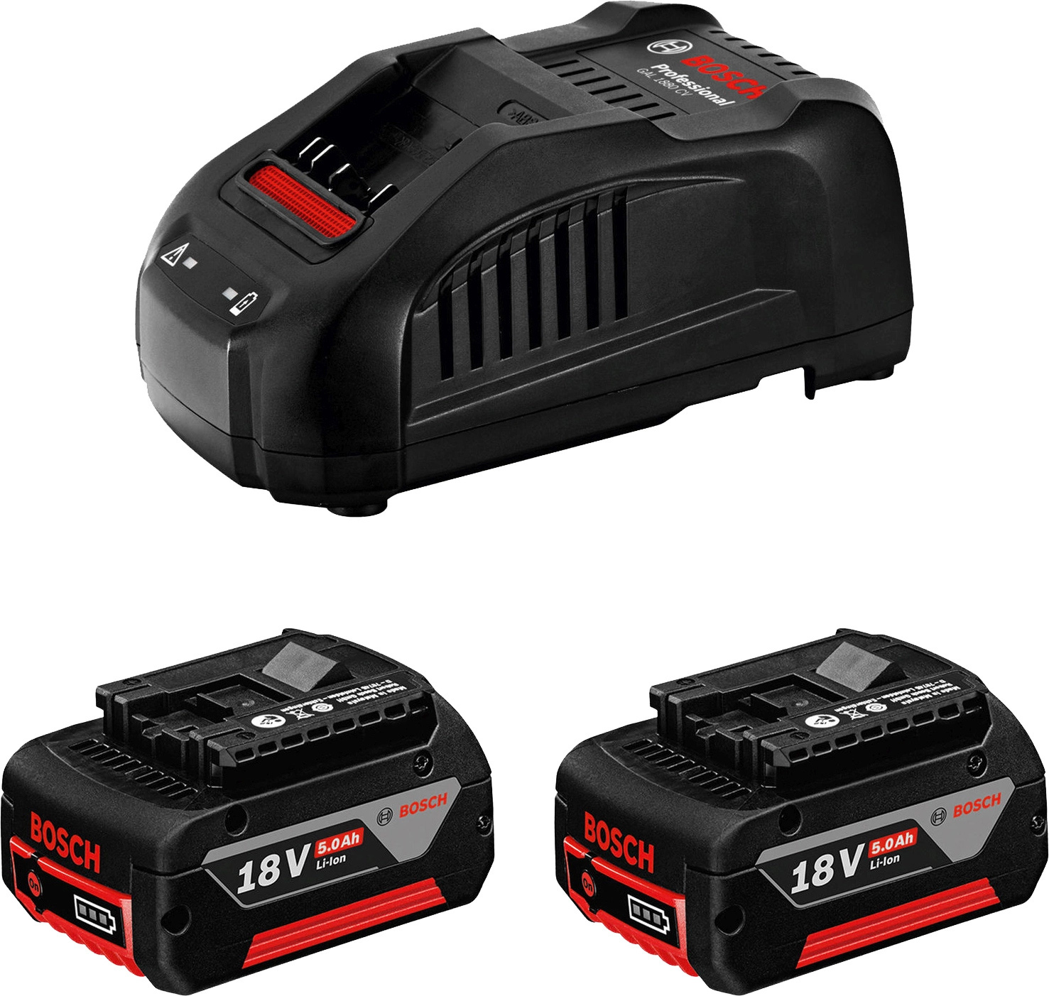 Изображение товара Комплект зарядки и аккумулятора Bosch 1600A00B8J, 18 В Li-Ion 5 Ач