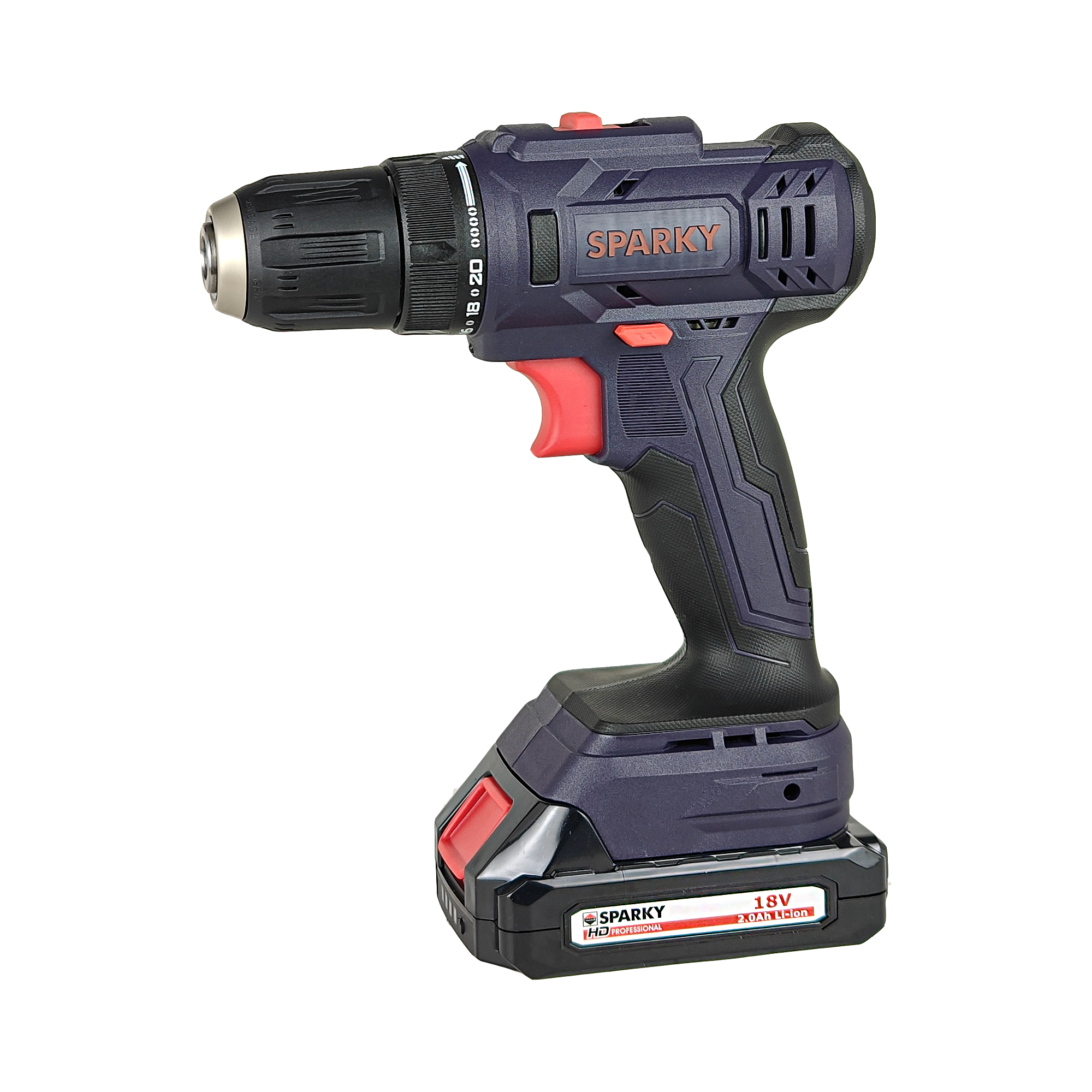 Изображение товара Дрель-шуруповерт аккумуляторная Sparky BR 2 18Li-C HD 14000195157, 18 В Li-Ion 2x2 Ач