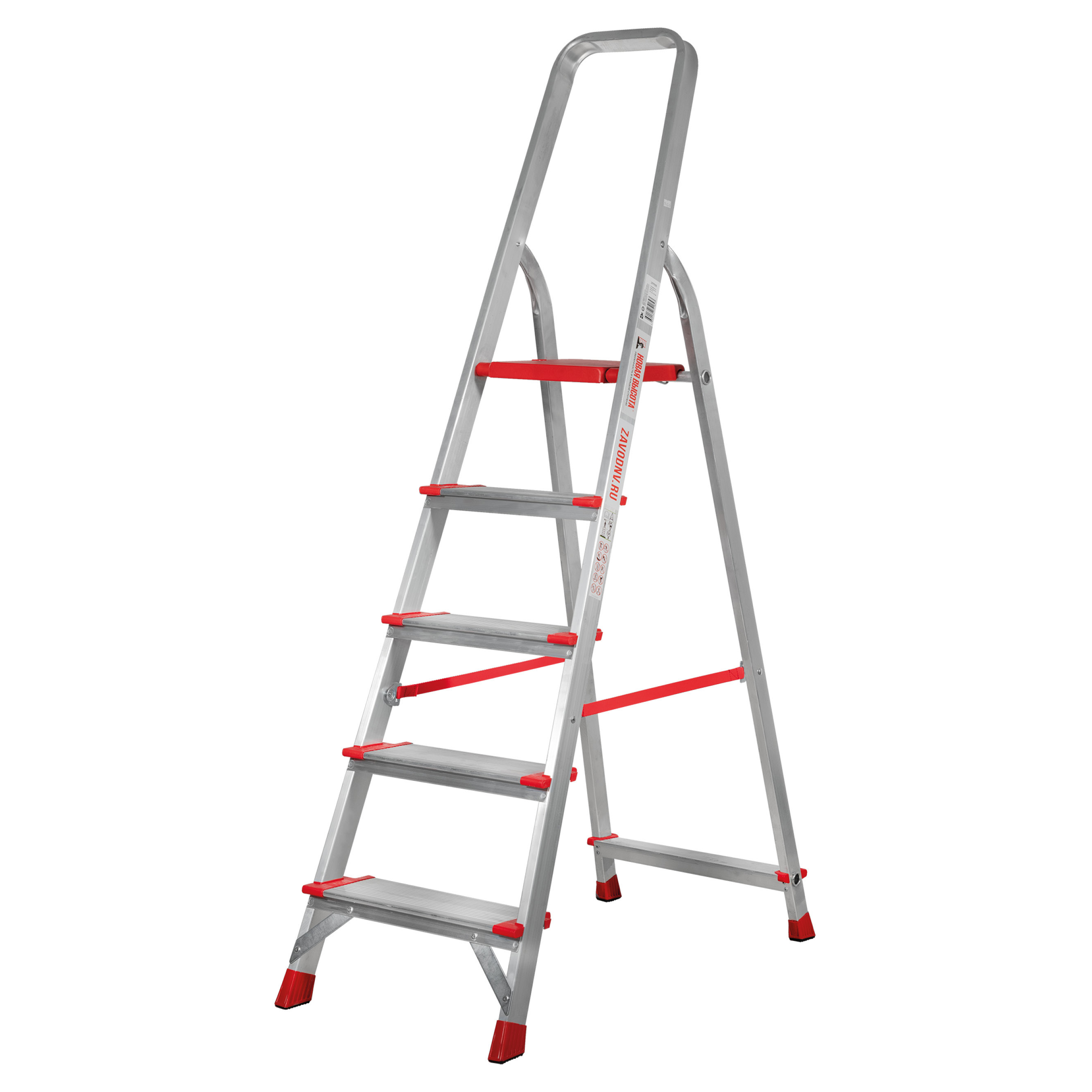 Изображение товара Алюминиевая стремянка Новая Высота NV 3117, 5 ступеней, грузоподъемность 225 кг