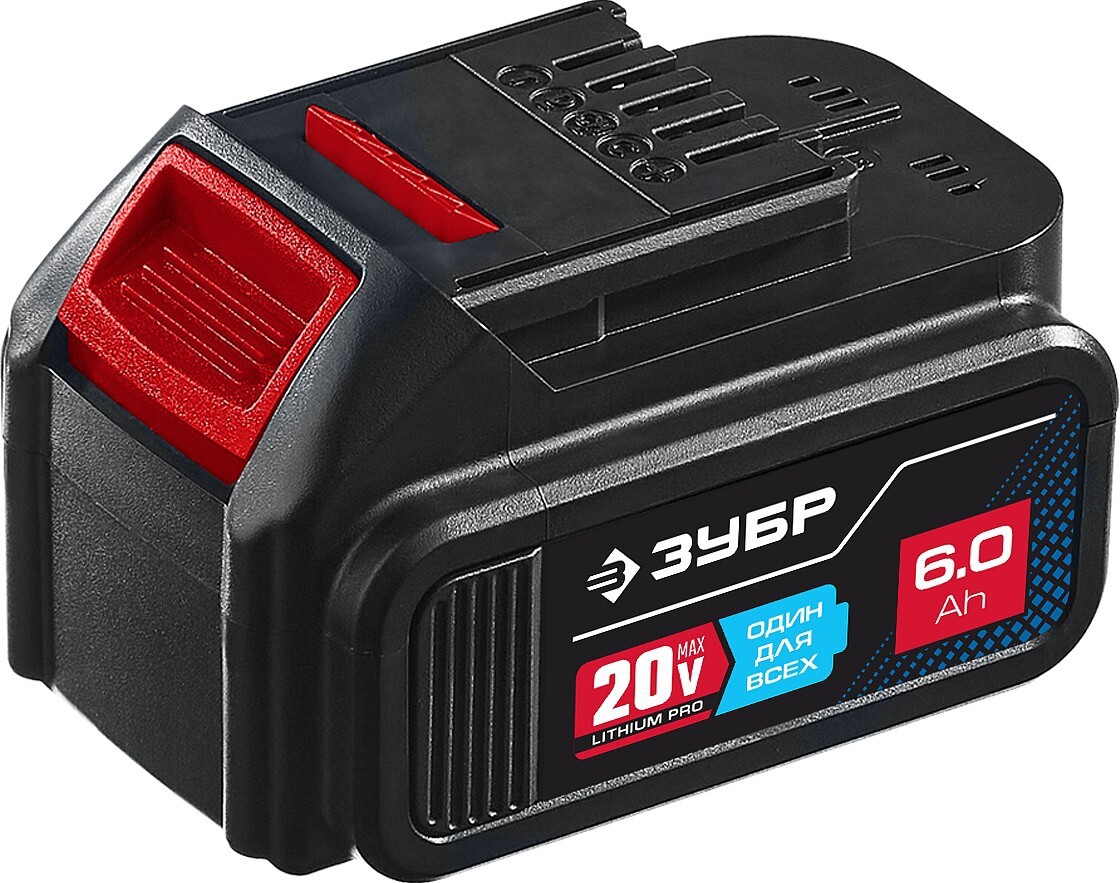 Изображение товара Аккумулятор Зубр ST7-20-6, 20 В Li-Ion 6 Ач