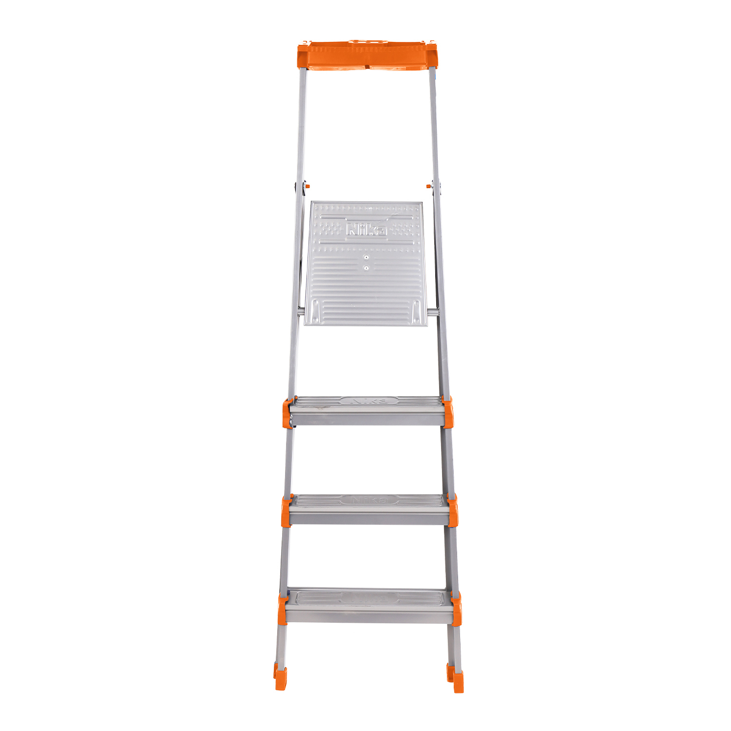 Изображение товара Стремянка стальная Nika СМ4 4 ступени максимальная нагрузка 150 кг рабочая высота 3,05 м