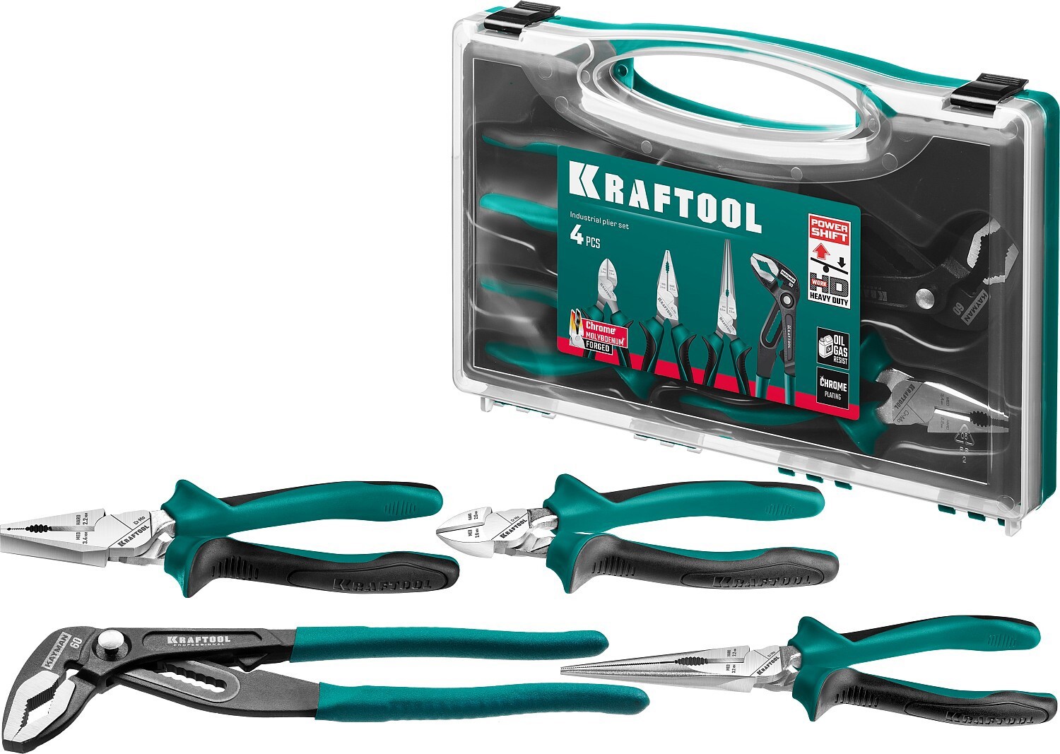 Изображение товара Набор инструментов KRAFTOOL 22012, 4 предмета в кейсе