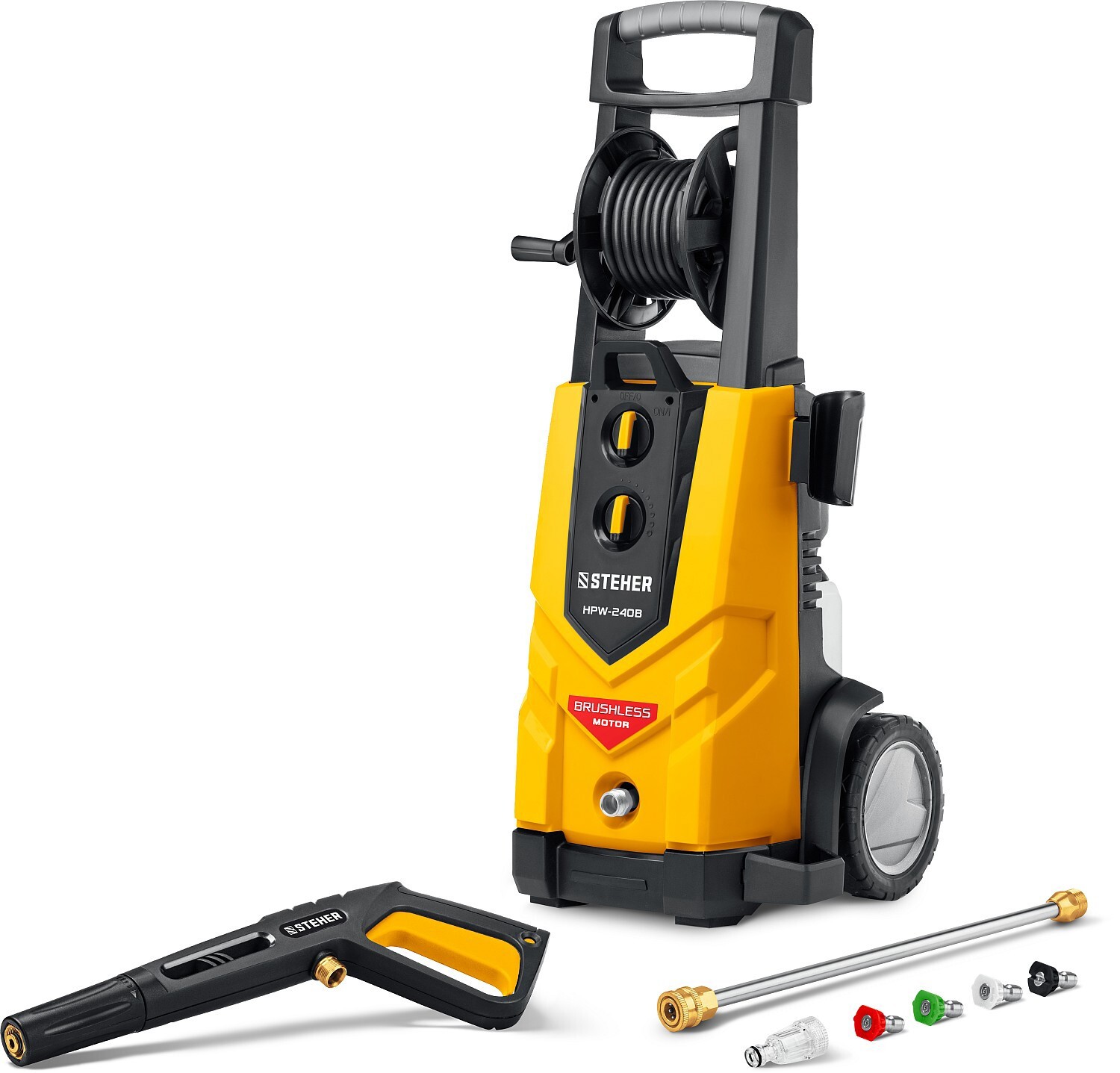 Изображение товара Мойка высокого давления STEHER HPW-240B 240 бар 600 л/ч профессиональная