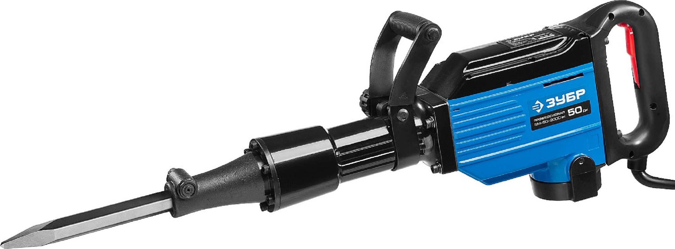 Изображение товара Отбойный молоток сетевой HEX-28 Зубр ЗМ-50-2000 ВК, 2000 Вт, 50 Дж