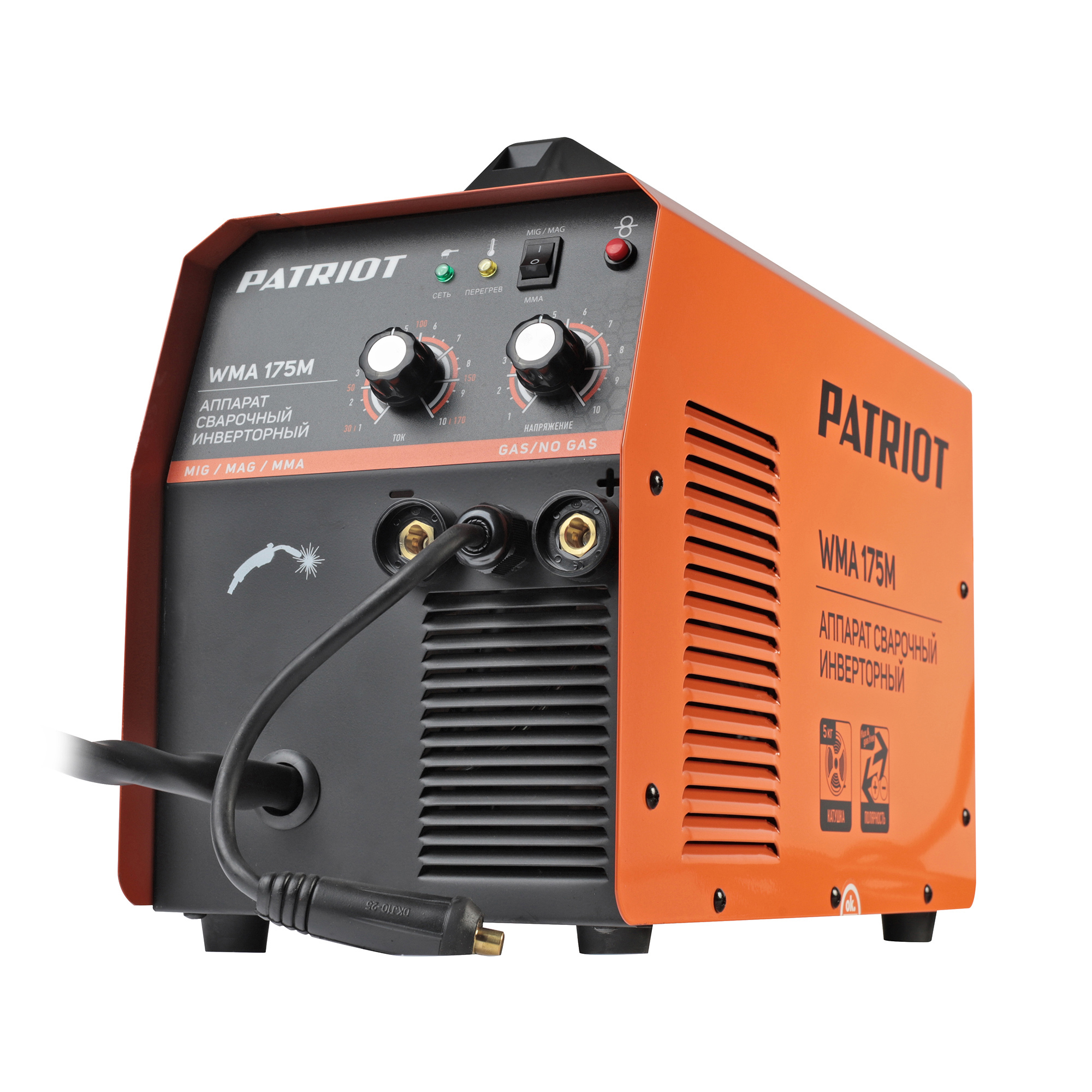 Изображение товара Сварочный полуавтомат инверторный Patriot WMA 175M НСК, 170 А, до 4 мм