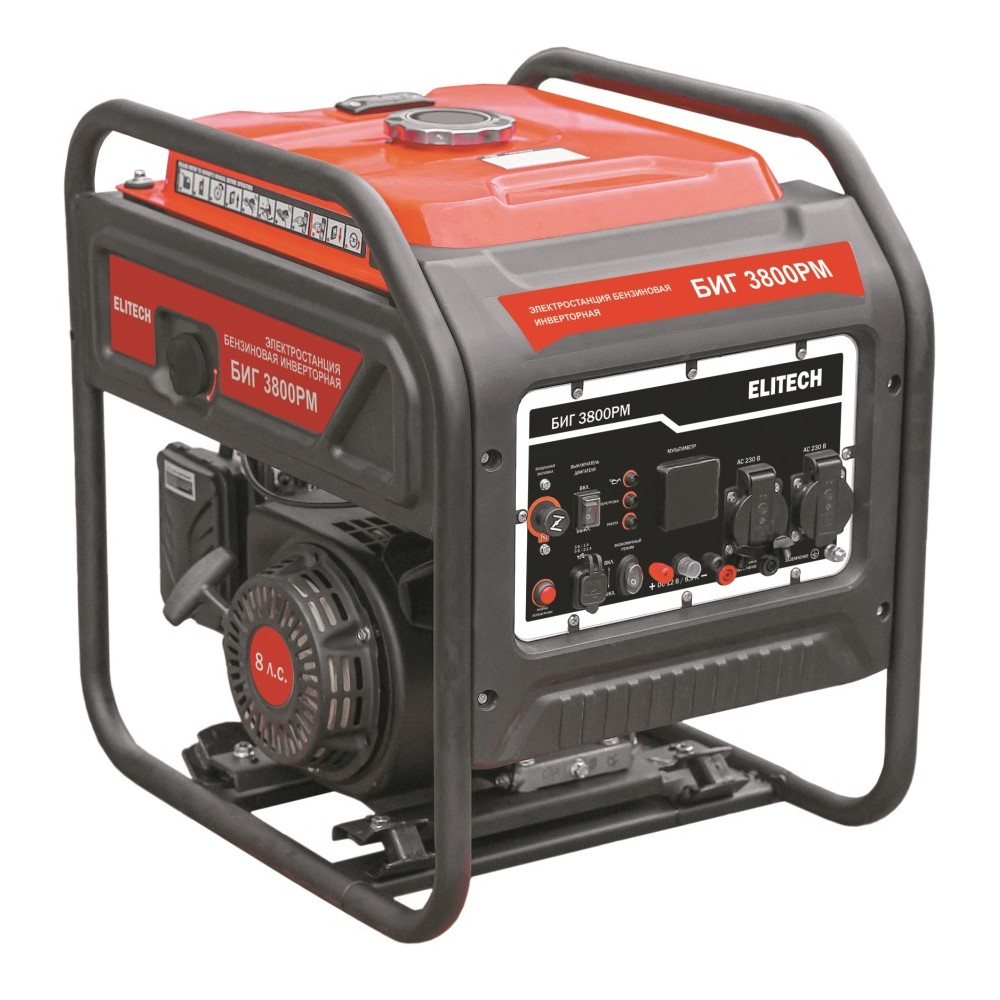 Изображение товара Генератор бензиновый Elitech БИГ 3800РМ 3 кВт с ручным стартом