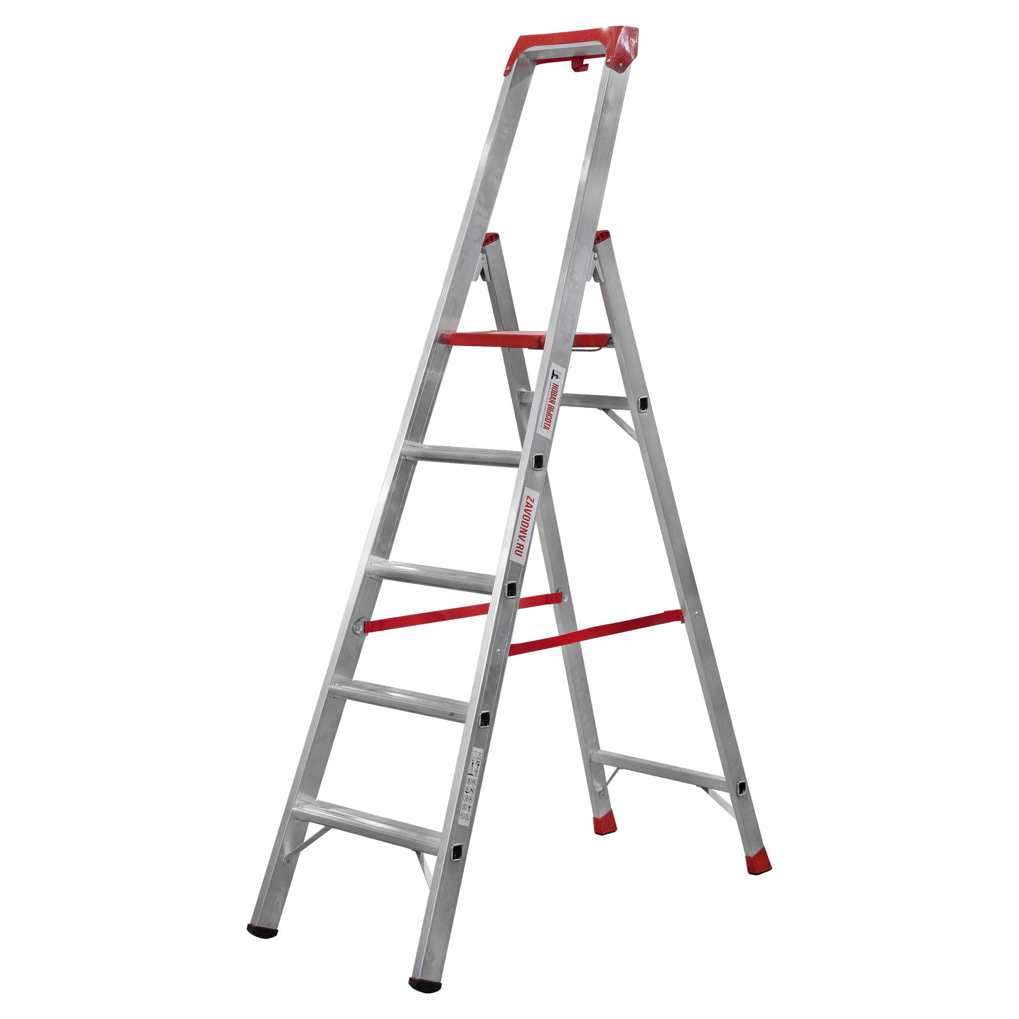 Изображение товара Стремянка алюминиевая Новая Высота NV 5115 5 ступеней, максимальная нагрузка 150 кг