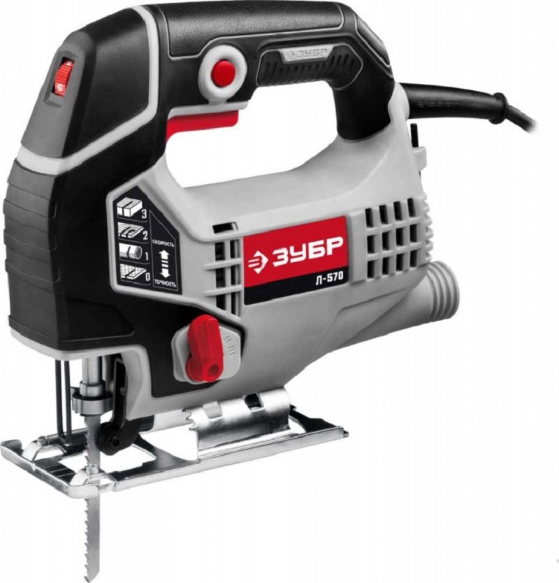Изображение товара Лобзик сетевой Зубр Л-570 570 Вт с подсветкой и маятниковым ходом