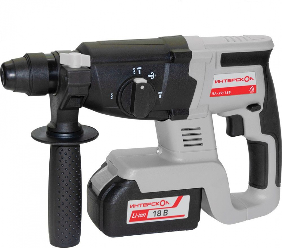 Изображение товара Перфоратор аккумуляторный бесщеточный SDS Plus Интерскол ПА-22/18В 18 В Li-Ion 1.7 Дж, без АКБ и ЗУ