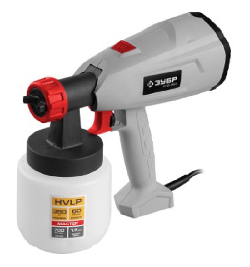 Изображение товара Краскопульт сетевой Зубр КПЭ-350 1074273, 350 Вт, 0.7 л/мин