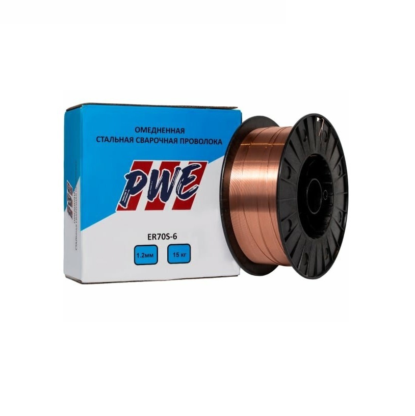 Изображение товара Проволока сварочная омедненная ER70S-6 0.8 мм 15 кг PLAZWELD PWE1215