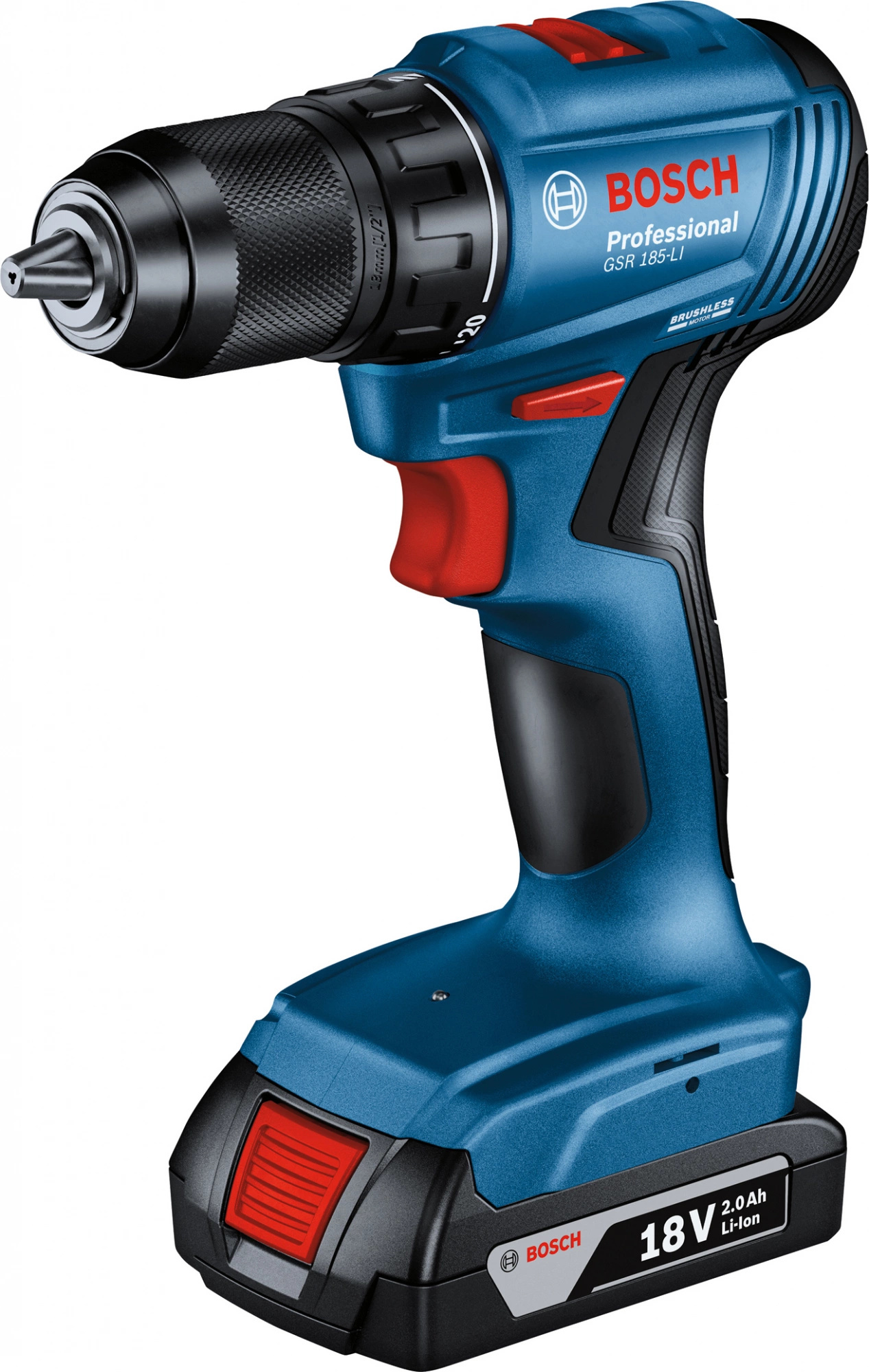 Изображение товара Дрель-шуруповерт аккумуляторная Bosch Professional GSB 185-LI 06019K3101, 18 В Li-Ion 1x2 Ач Изображение товара Дрель-шуруповерт аккумуляторная Bosch Professional GSB 185-LI 06019K3101, 18 В Li-Ion 1x2 Ач