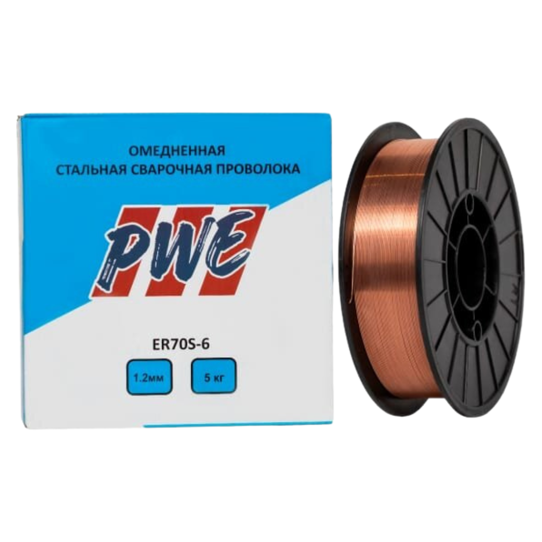 Изображение товара Проволока сварочная омедненная ER70S-6 Plazweld PWE1205 1.2 мм 5 кг