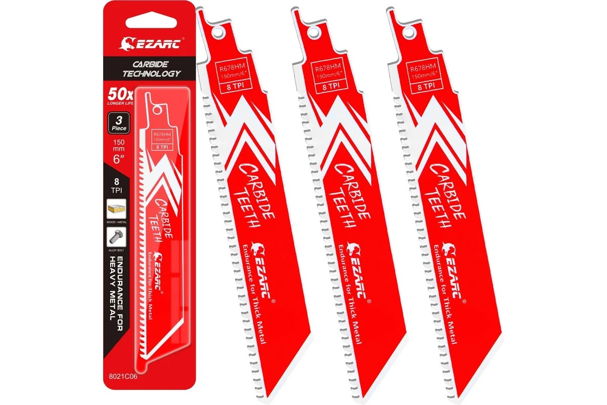 Изображение товара Набор полотен для сабельной пилы по стали Ezarc 8021C06, 3 шт