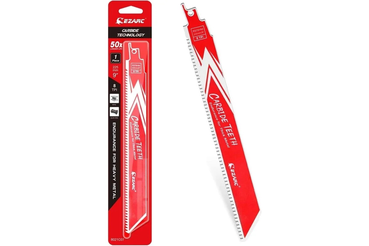 Изображение товара Полотно для сабельной пилы Ezarc 8021C07 225 мм для металла и дерева