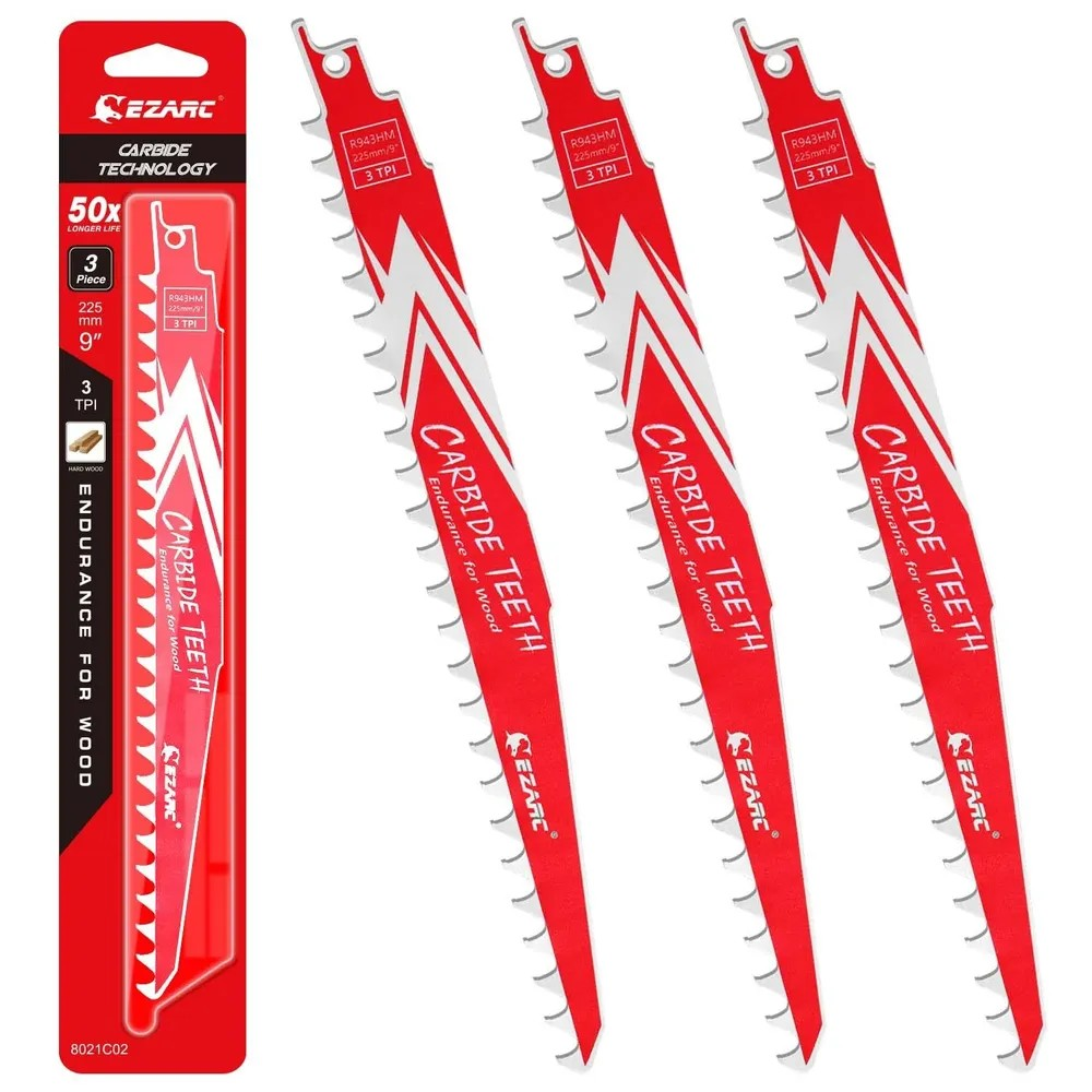 Изображение товара Набор полотен для сабельной пилы по дереву Ezarc 8021C02 3 шт