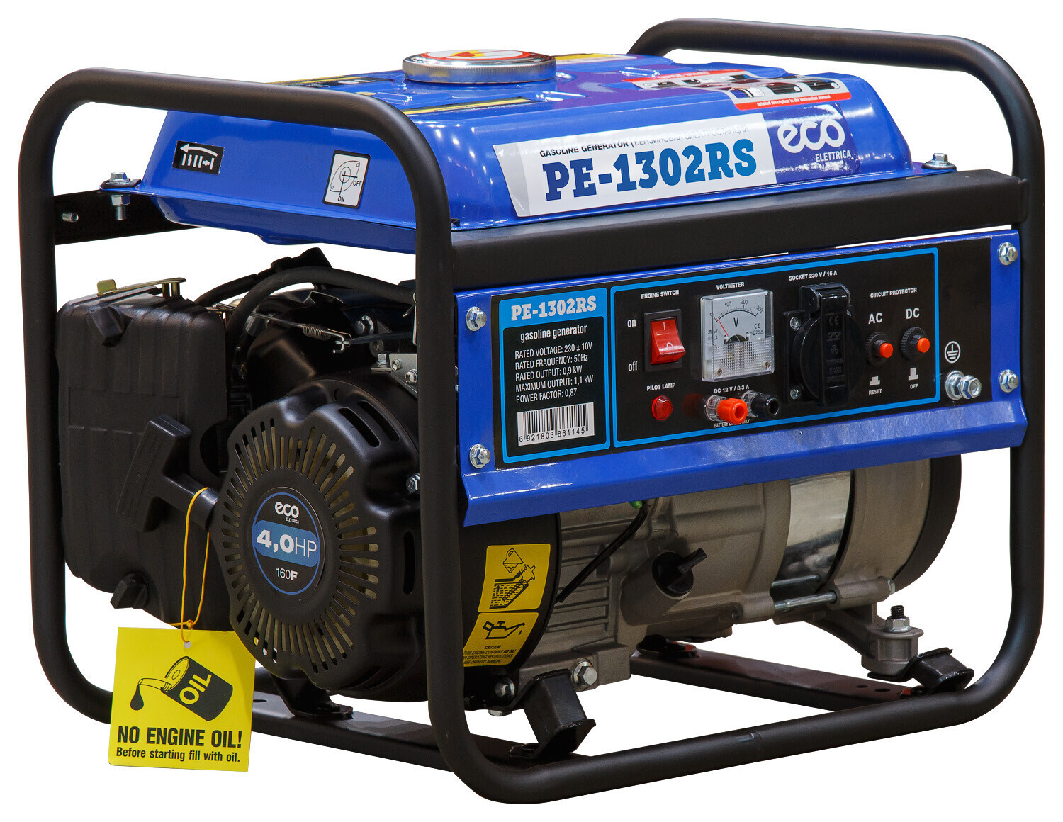 Изображение товара Генератор бензиновый ECO PE-1302RS 1.1 кВт легкий и компактный