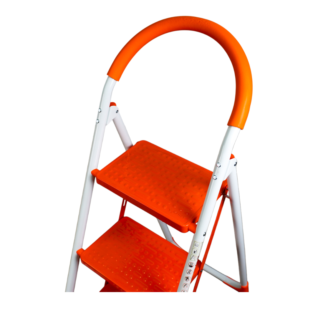 Изображение товара Стремянка Kanat KGM-203 3 ступени яркая и безопасная металлическая стремянка