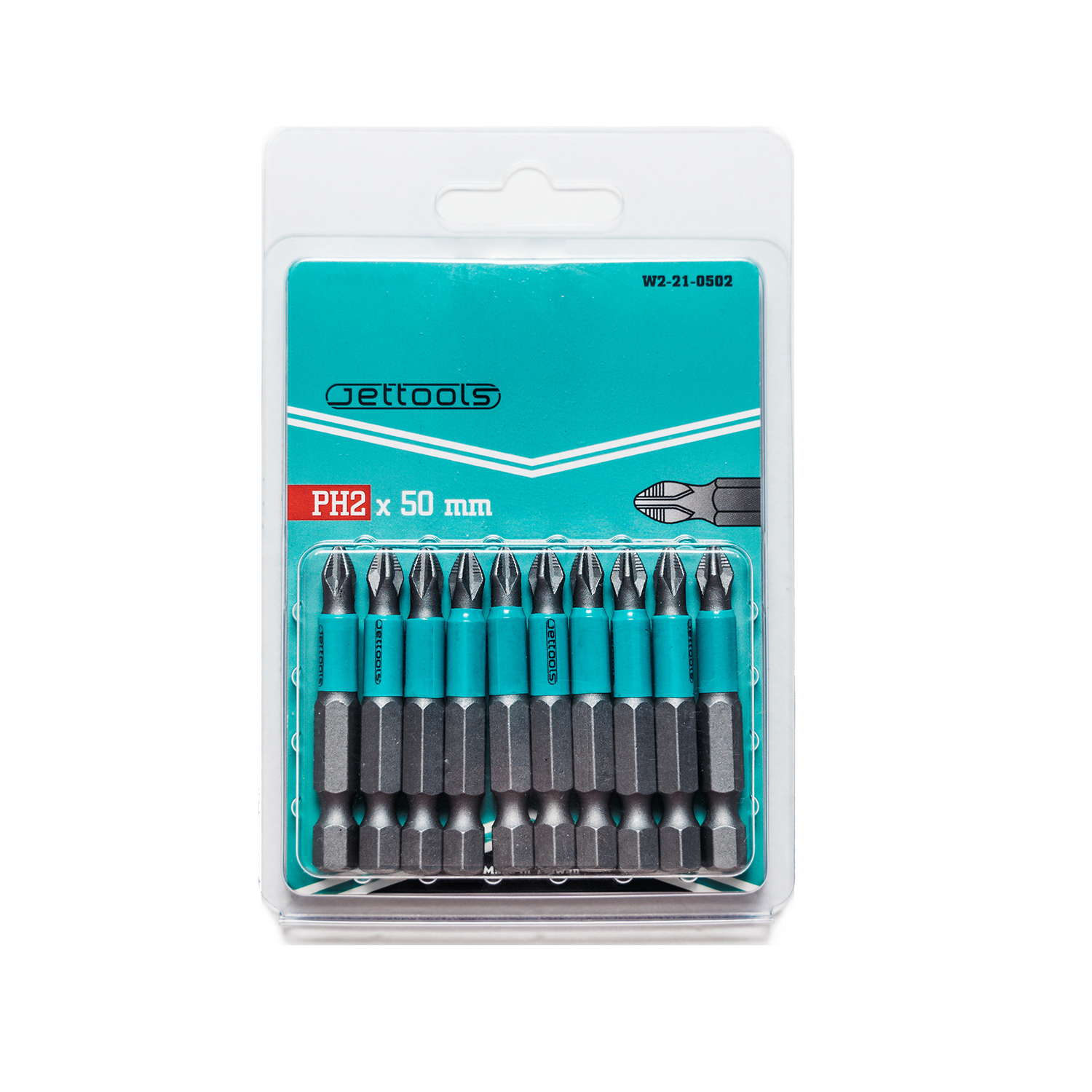 Изображение товара Бита магнитная Jettools W2-21-0502 PH2x50 мм 10 шт