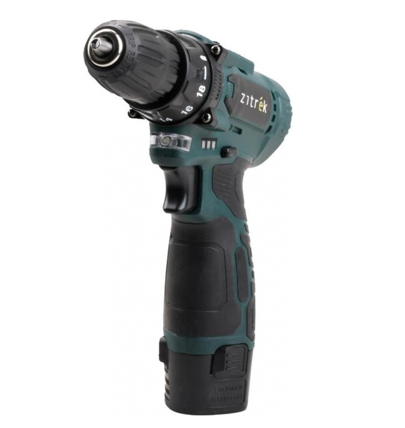 Изображение товара Дрель-шуруповерт аккумуляторная Zitrek Green 085-1013, 12 В Li-Ion без АКБ и ЗУ