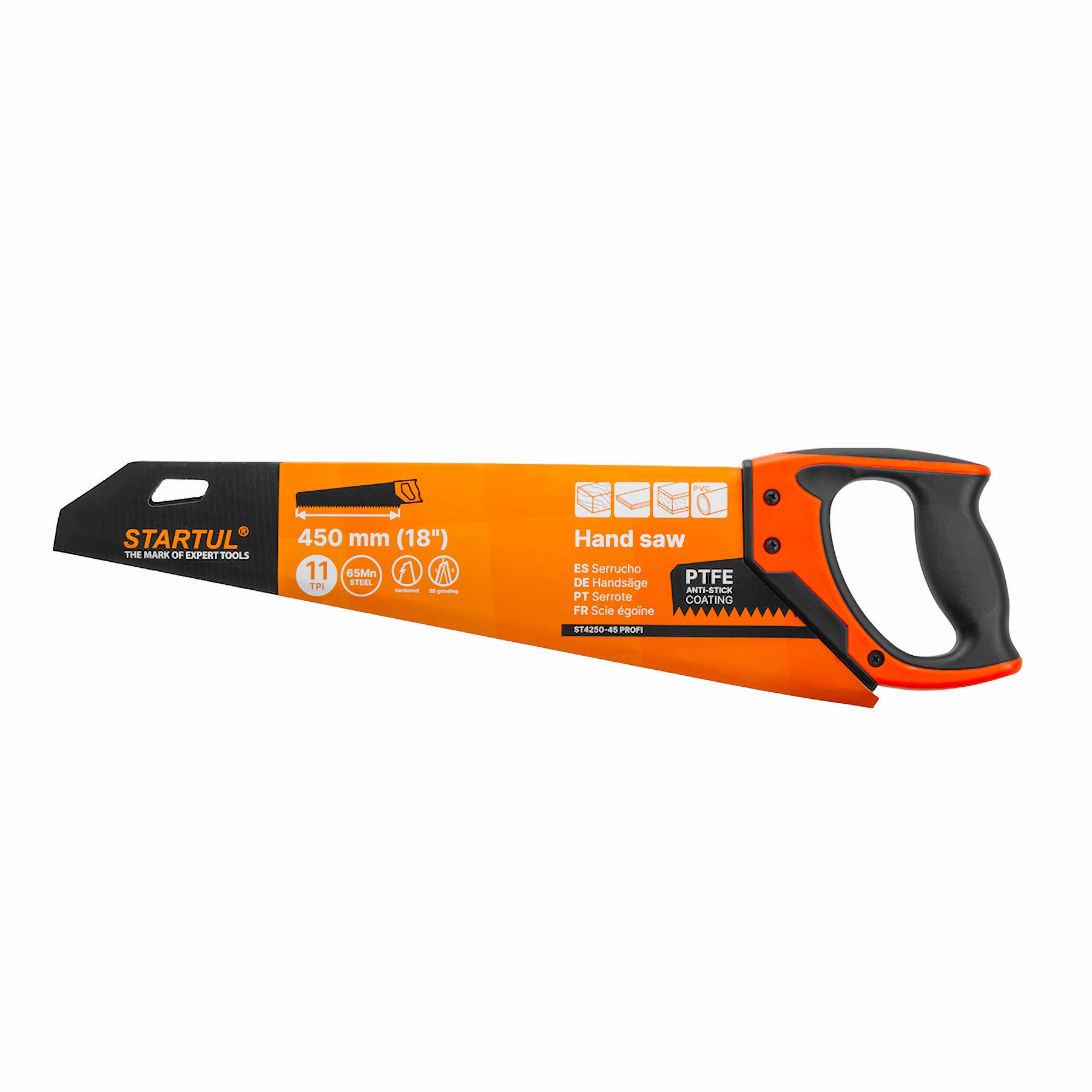 Изображение товара Ножовка по дереву Startul St4250-45 450 мм 11 TPI профессиональный инструмент