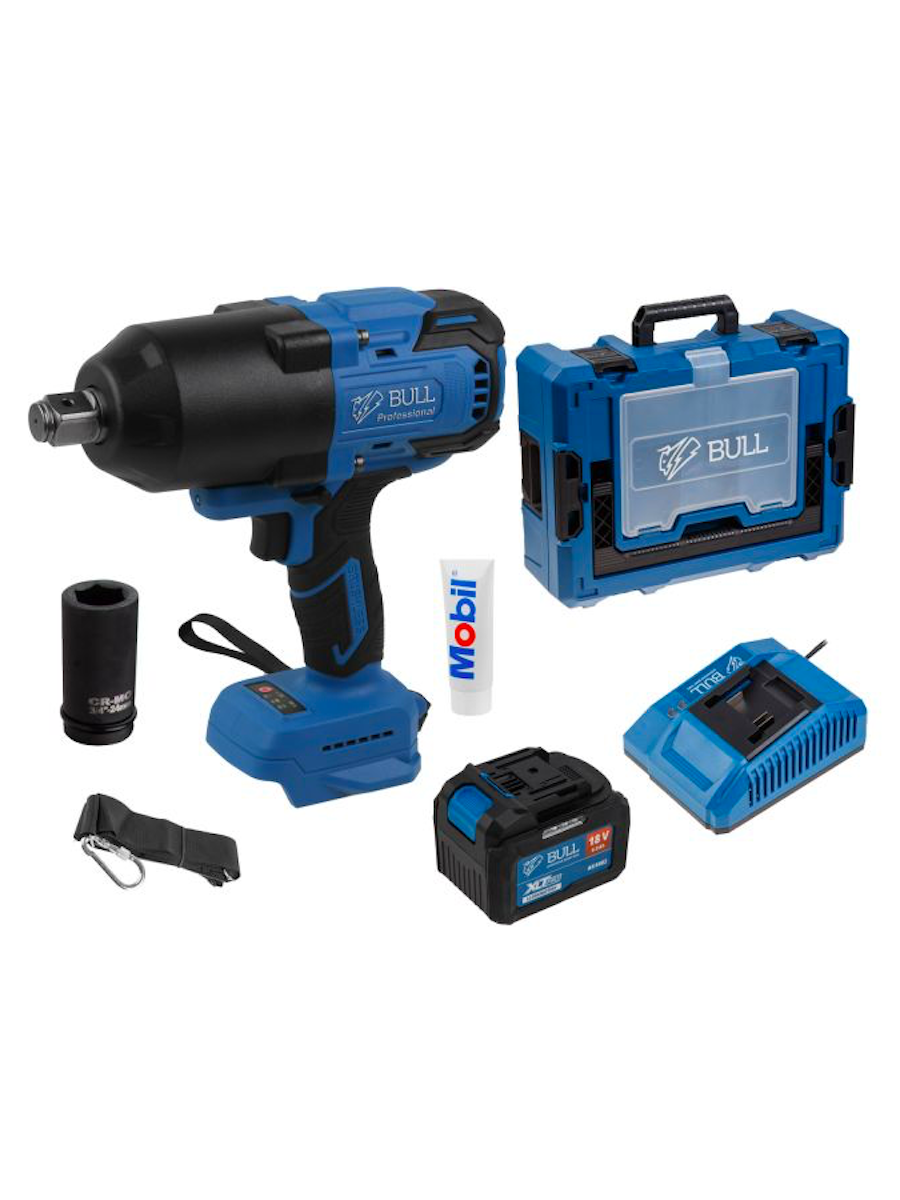 Изображение товара Гайковерт аккумуляторный бесщеточный Bull SC 1810 XLTpro 18 В Li-Ion 1x6 Ач, 1500 Нм