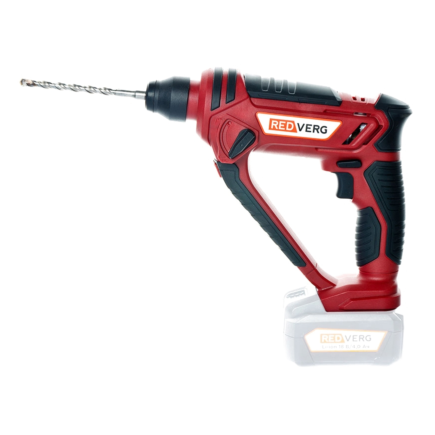 Изображение товара Перфоратор аккумуляторный SDS-plus Redverg RD-RH18V, 18 В Li-Ion, 1.1 Дж, без АКБ и ЗУ