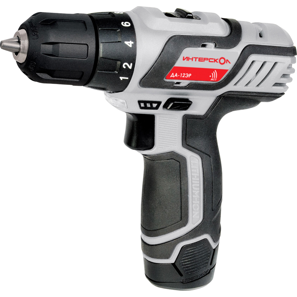Изображение товара Дрель-шуруповерт Интерскол ДА-12ЭР 12В 2x2Ач с зарядкой